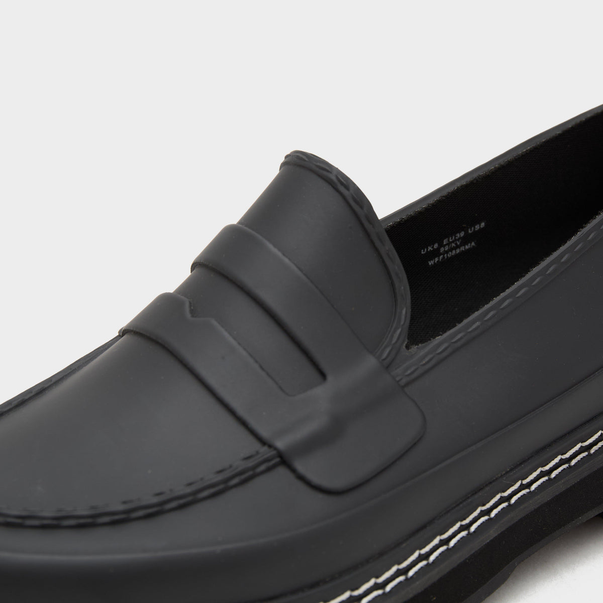 Womens Refined Stitch Penny Loafers Black