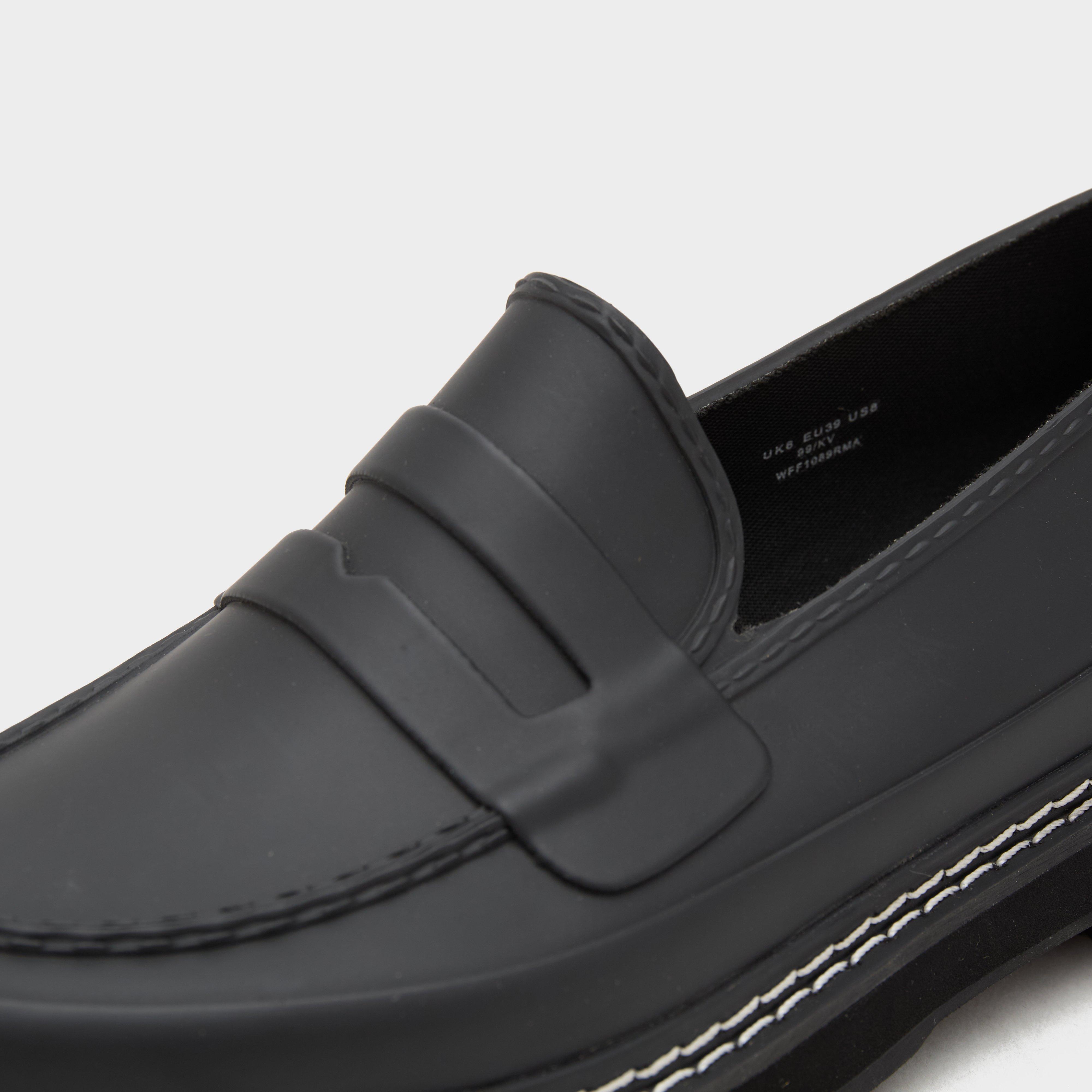 Womens Refined Stitch Penny Loafers Black