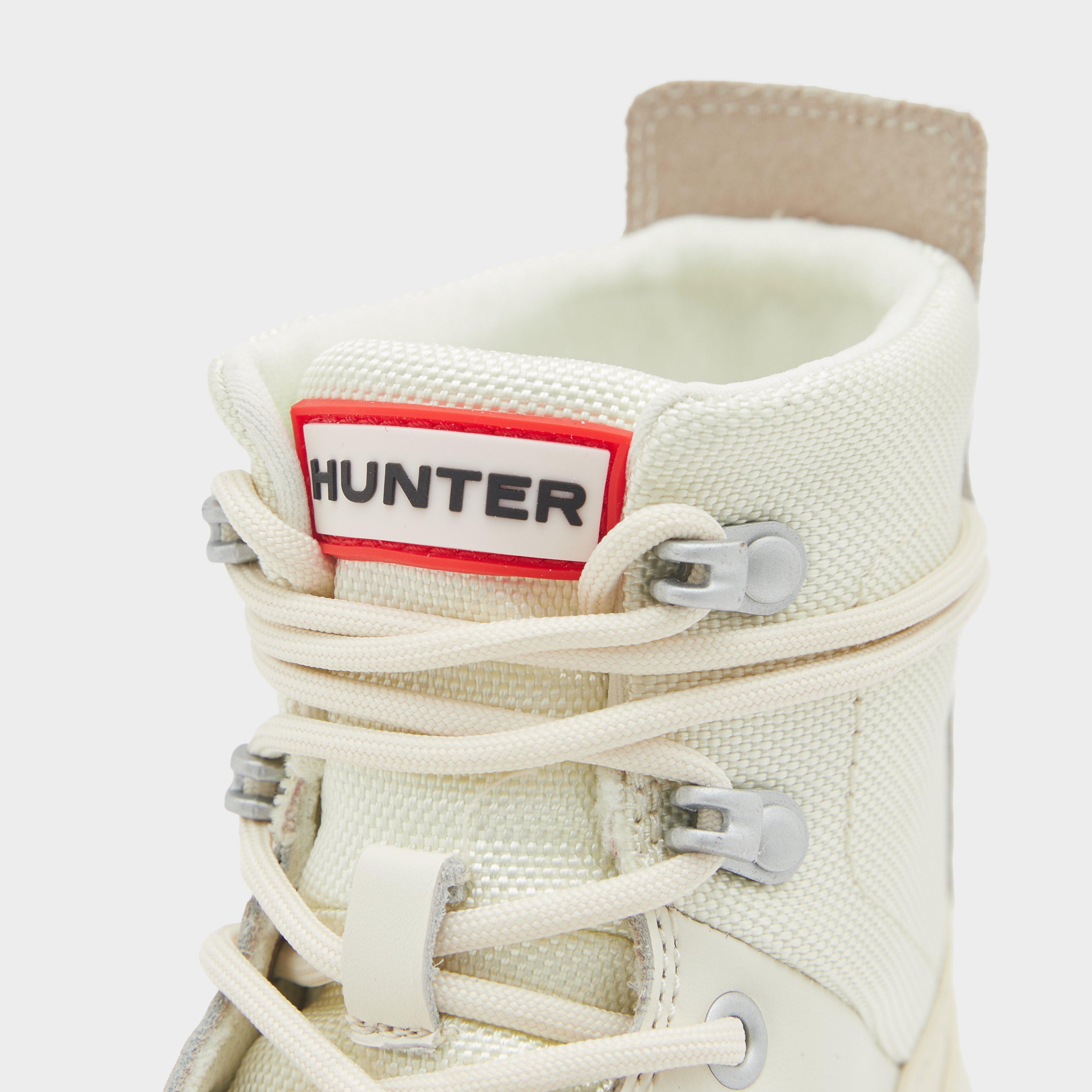 Womens Rebel Explorer Leather Commando Boots Shaded White/Gum