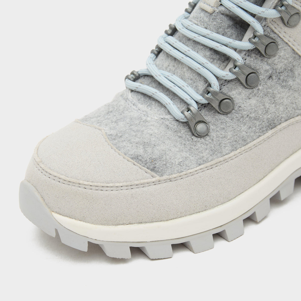 Womens Felt Commando Boots Grey