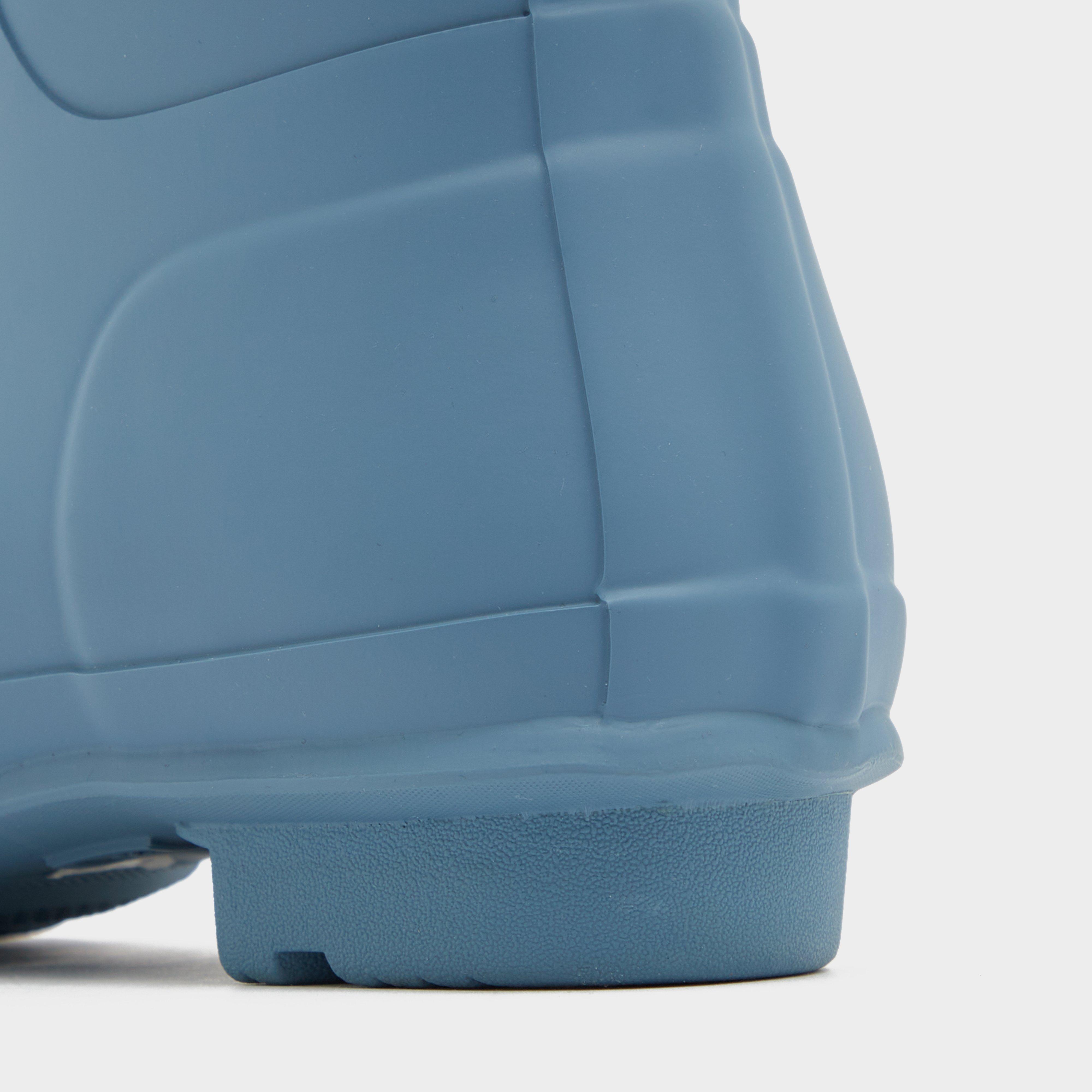 Womens Short Back Adjustable Wellington Boots Blue