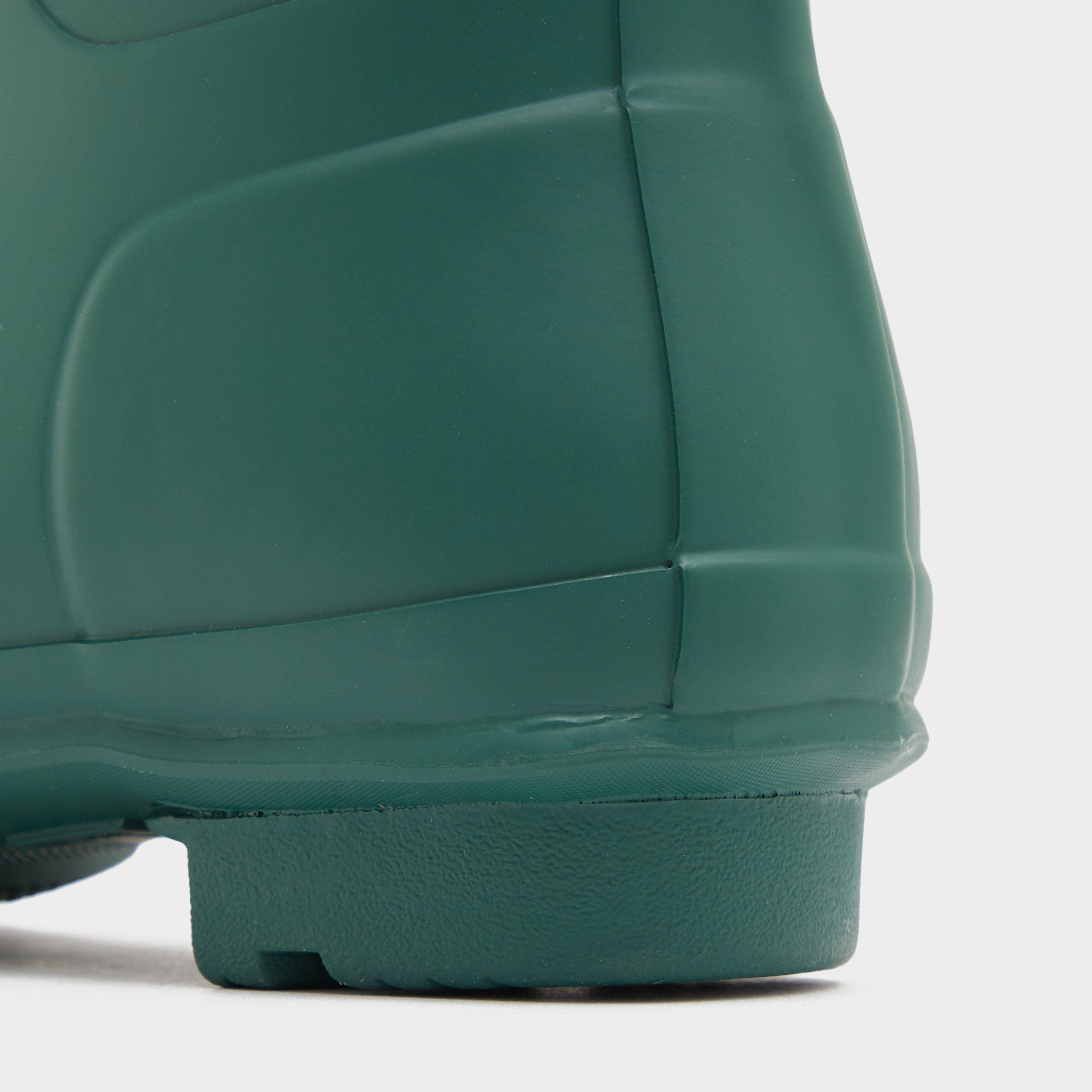 Womens Short Back Adjustable Wellington Boots Green