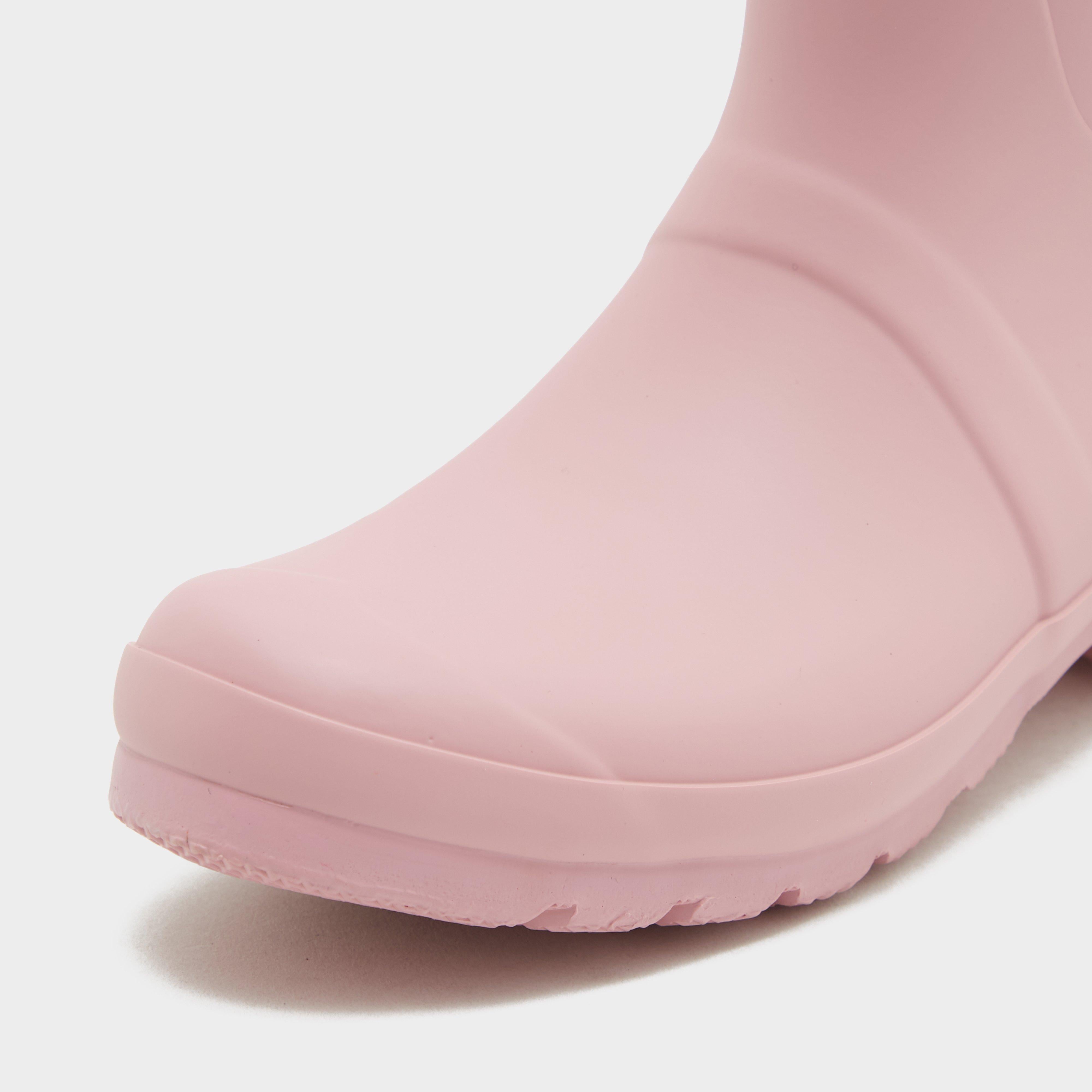 Womens Short Back Adjustable Wellington Boots Pink
