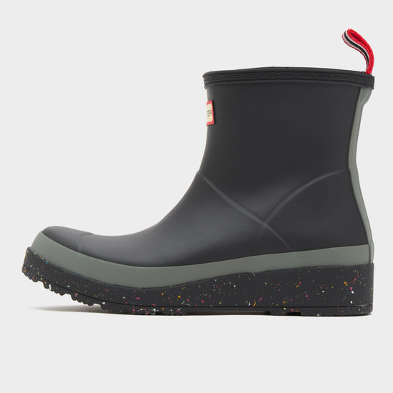 Womens Play Short Speckle Sole Wellington Boots Black/Steall/Spurrey