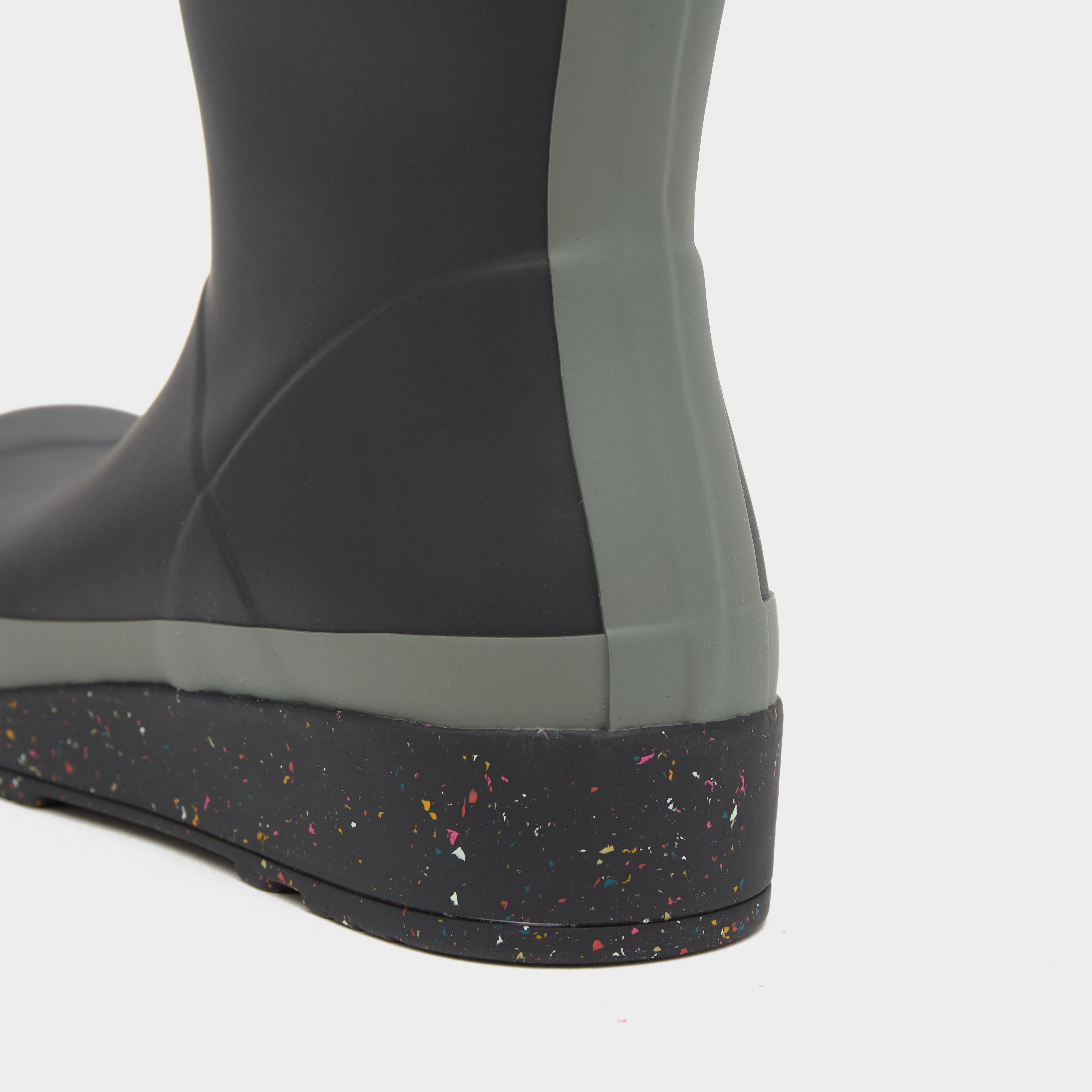 Womens Play Short Speckle Sole Wellington Boots Black/Steall/Spurrey