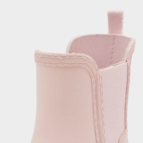 Womens Refined Stitch Detail Chelsea Wellington Boots Pink