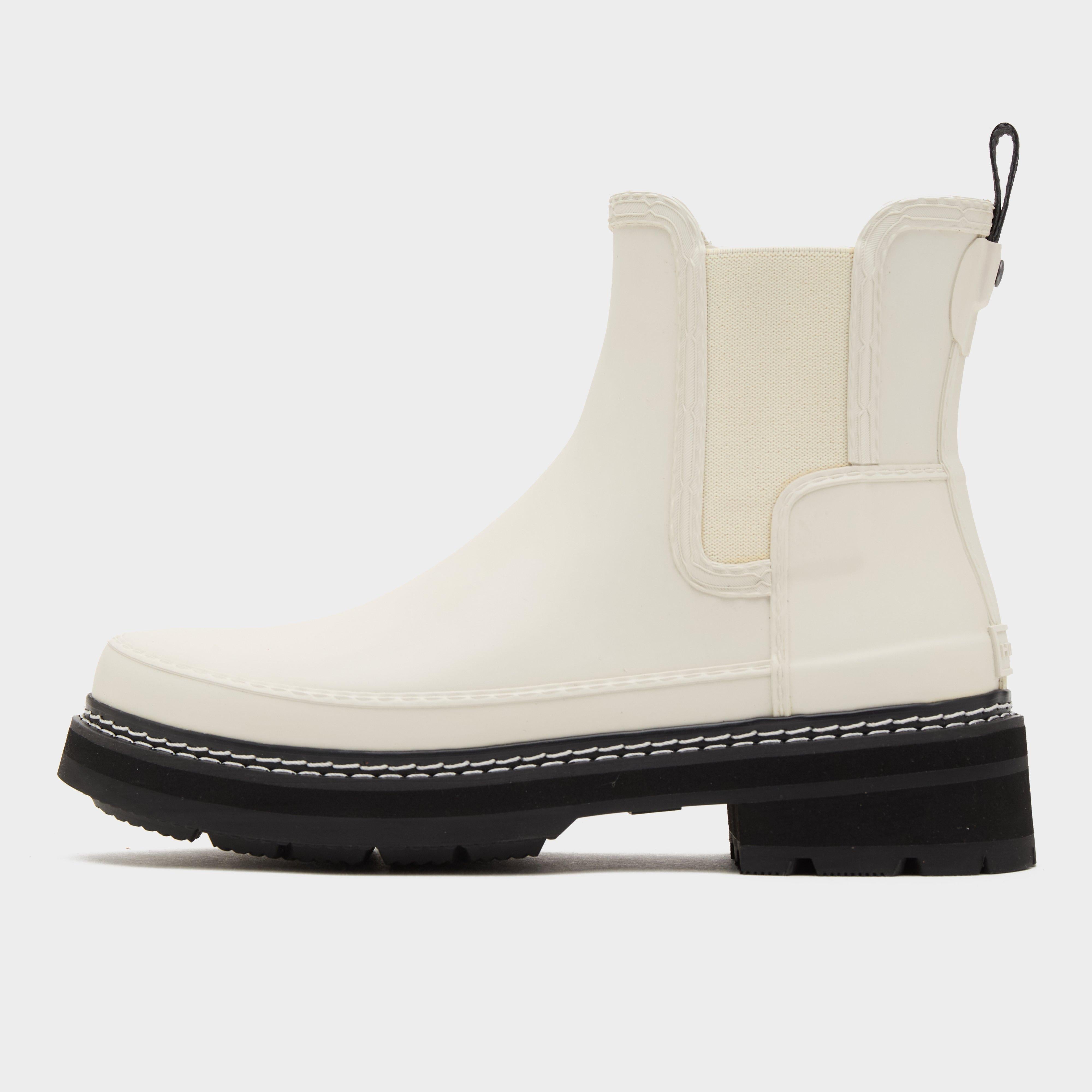 Womens Refined Stitch Detail Chelsea Wellington Boots White