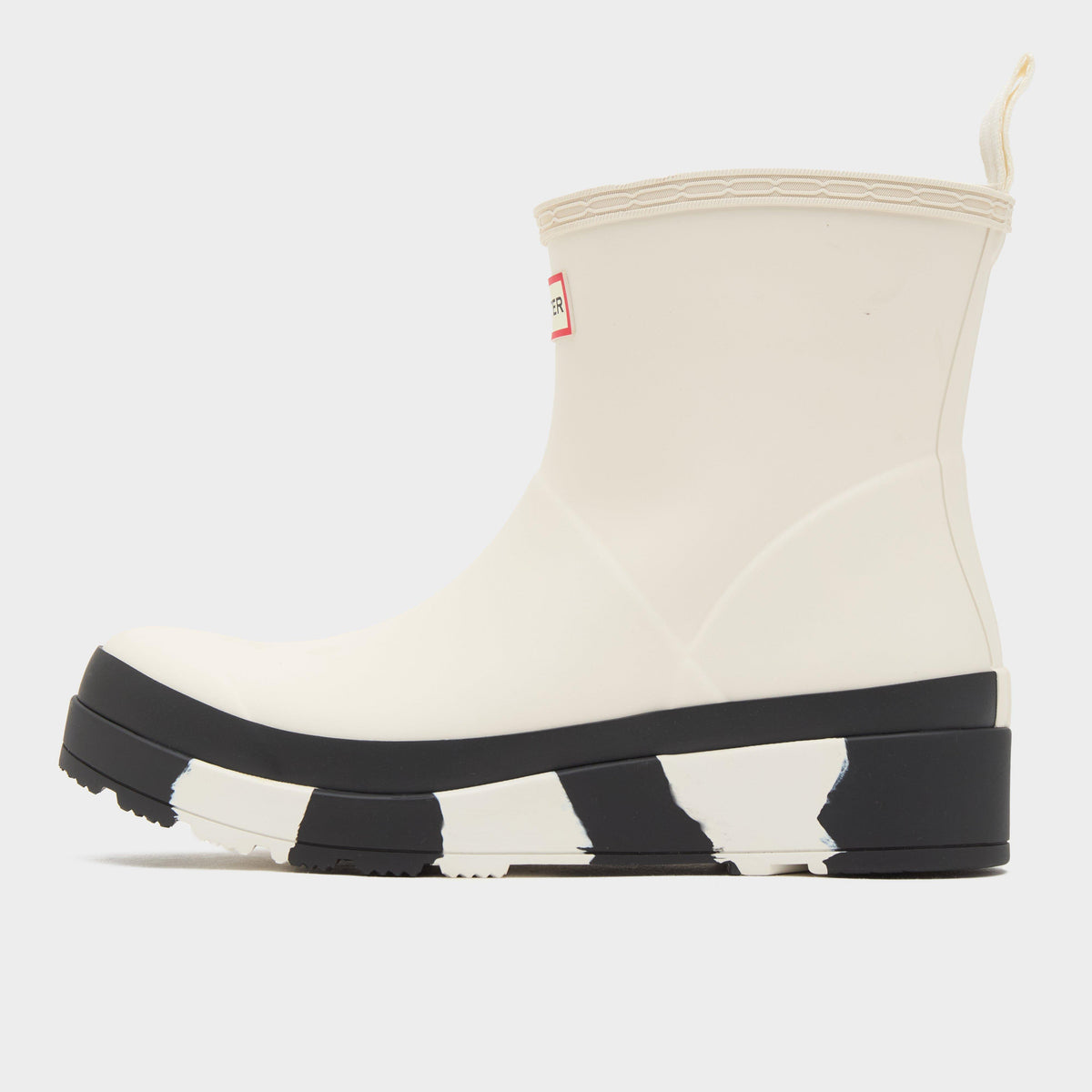 Womens Play Short Striped Wellington Boots Willlow/Black