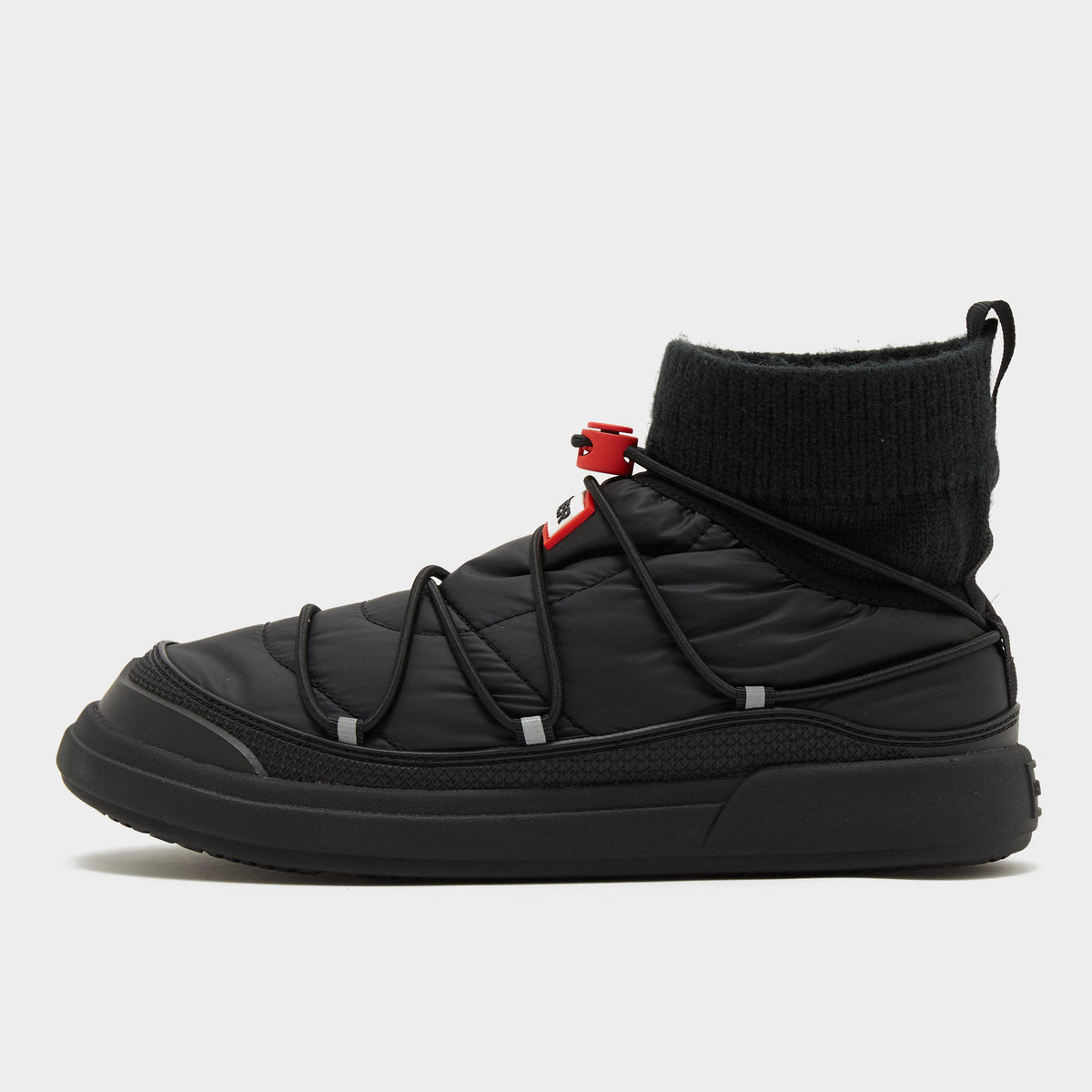 Womens In/Out Puffer Lace Up Boots Black