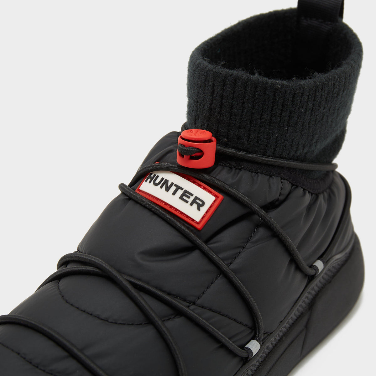 Womens In/Out Puffer Lace Up Boots Black