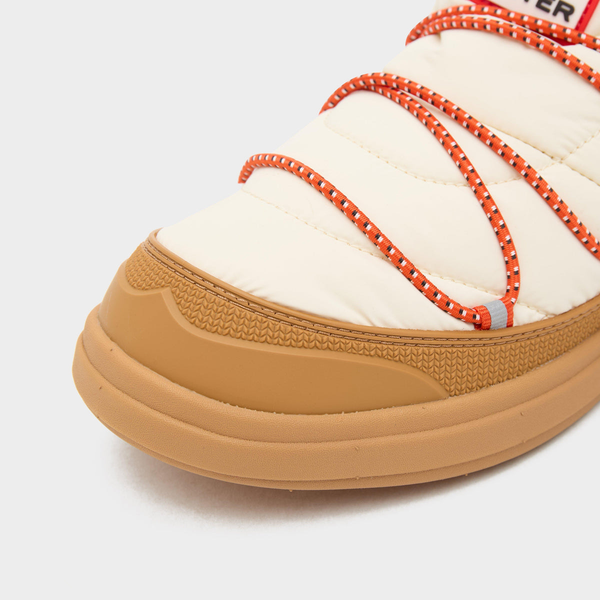 Womens In/Out Puffer Lace Up Boots White