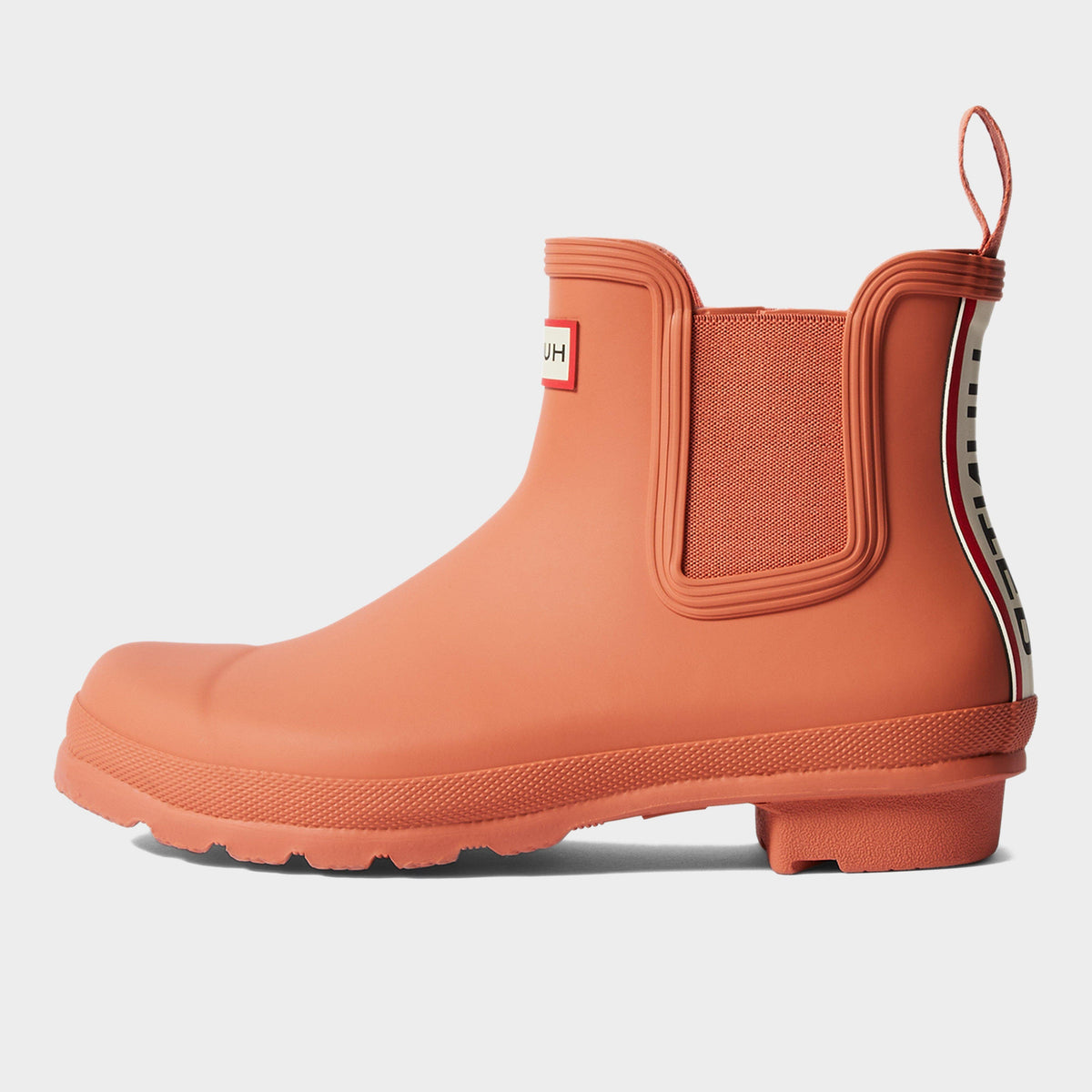 Womens Tri Colour Chelsea Wellington Boots Red Flurry