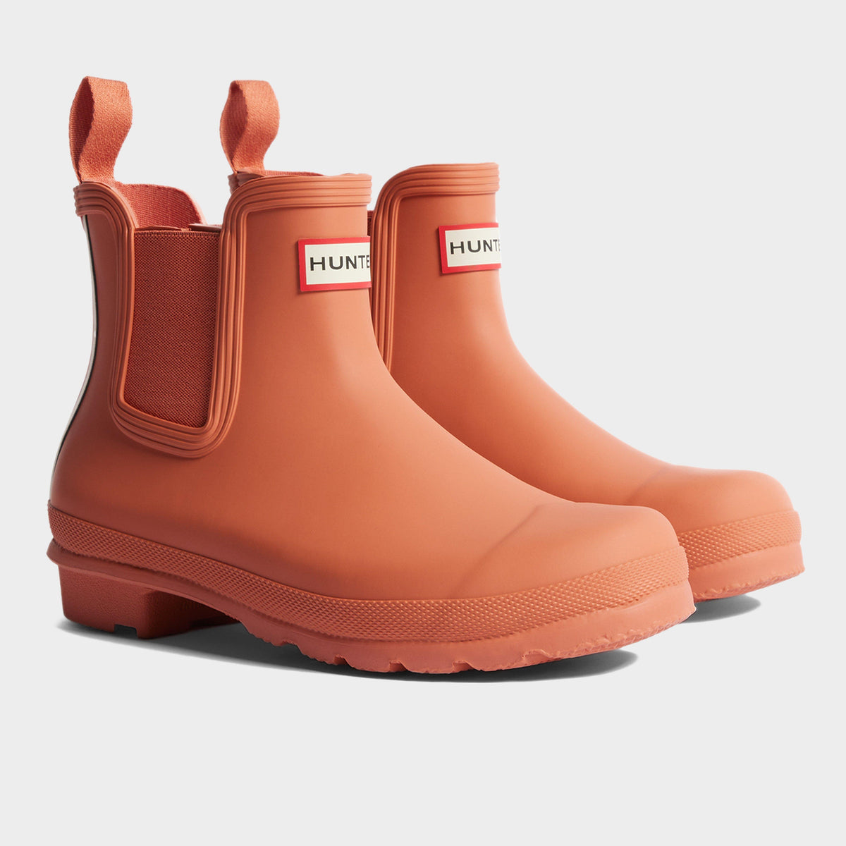 Womens Tri Colour Chelsea Wellington Boots Red Flurry