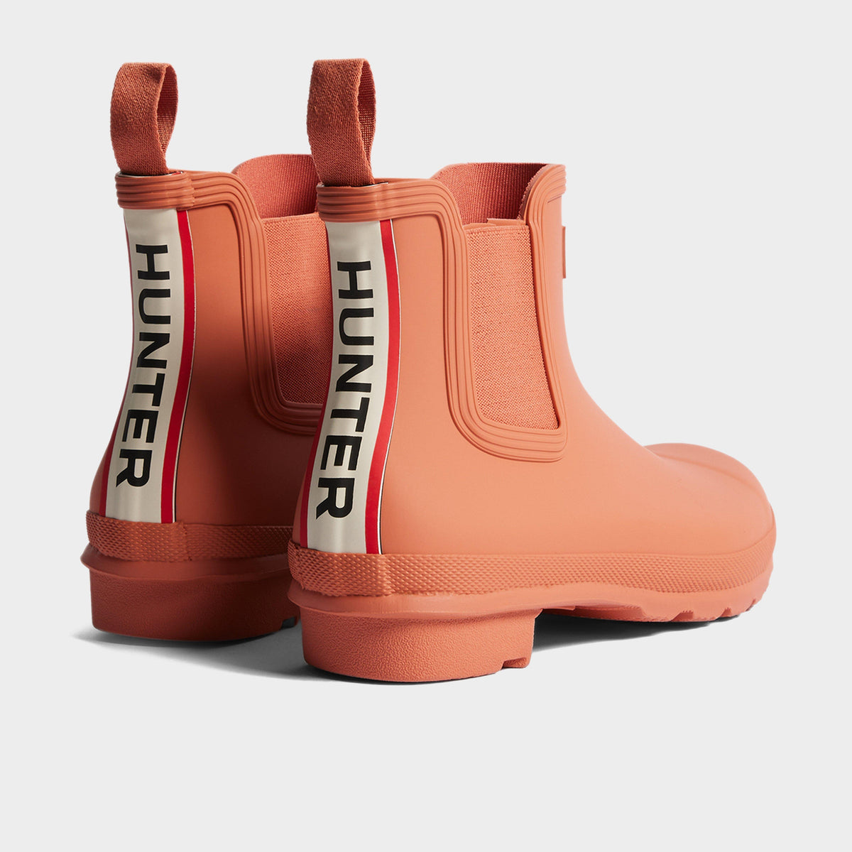 Womens Tri Colour Chelsea Wellington Boots Red Flurry