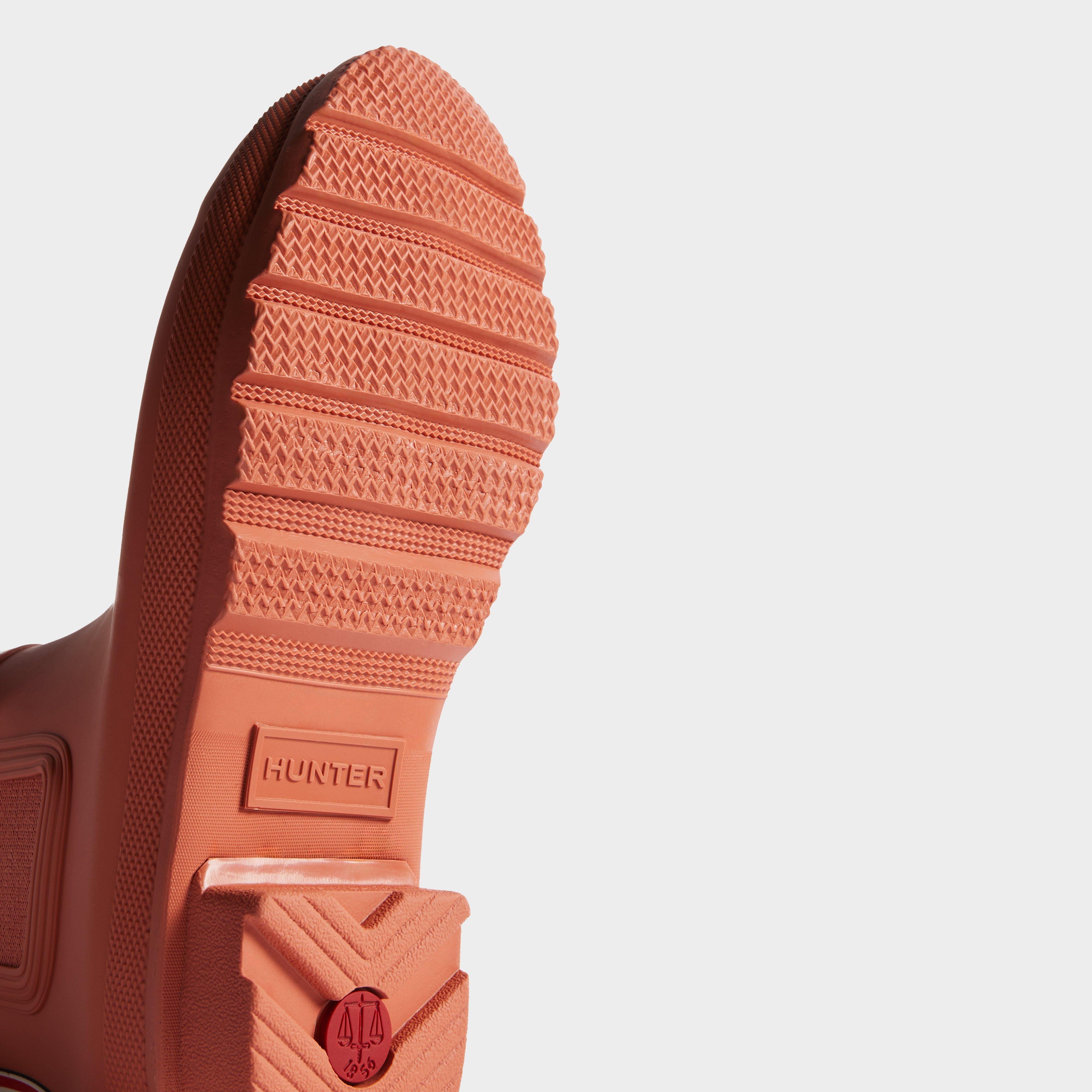 Womens Tri Colour Chelsea Wellington Boots Red Flurry