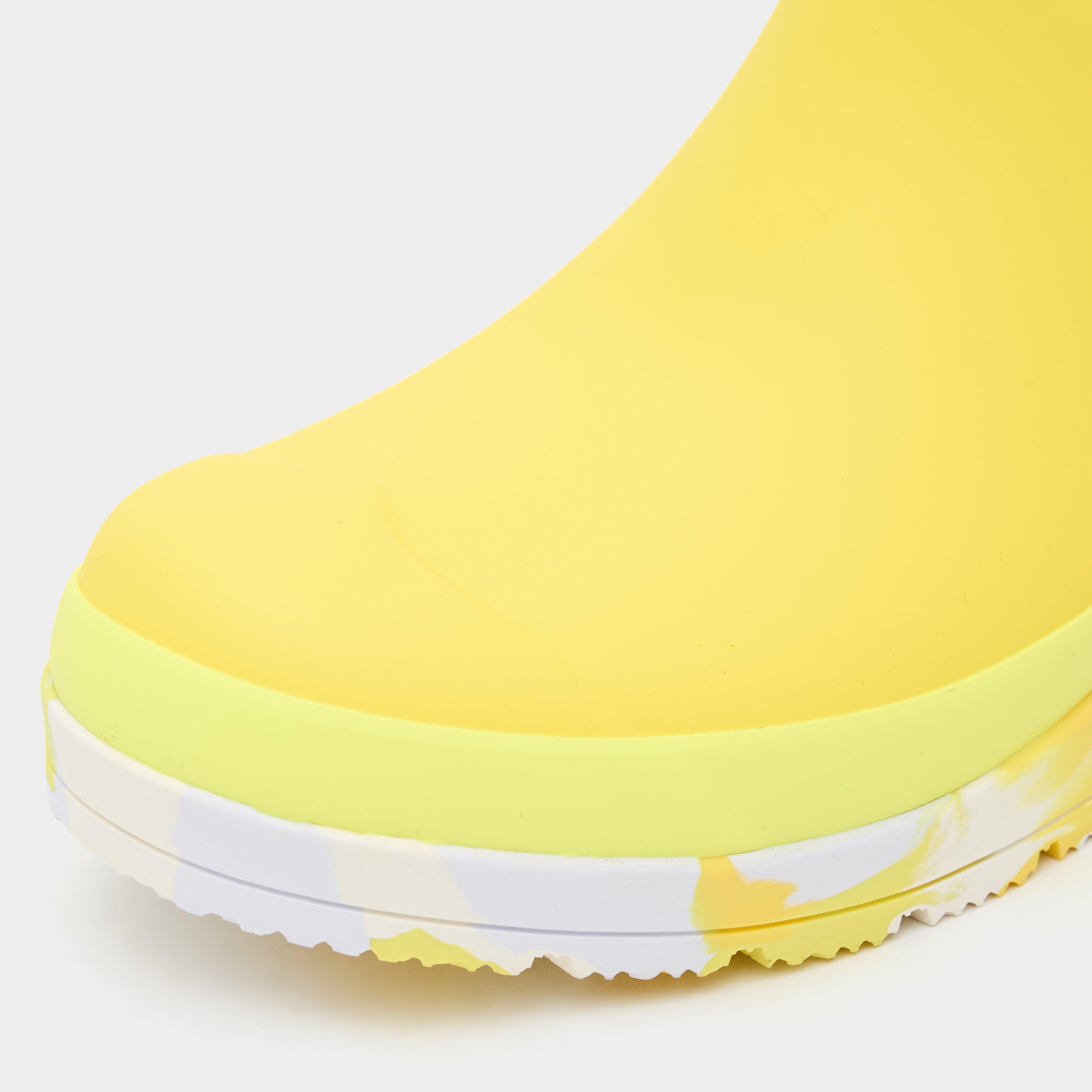 Womens Play Short Splash Sole Rain Wellington Boots Zesty Yellow
