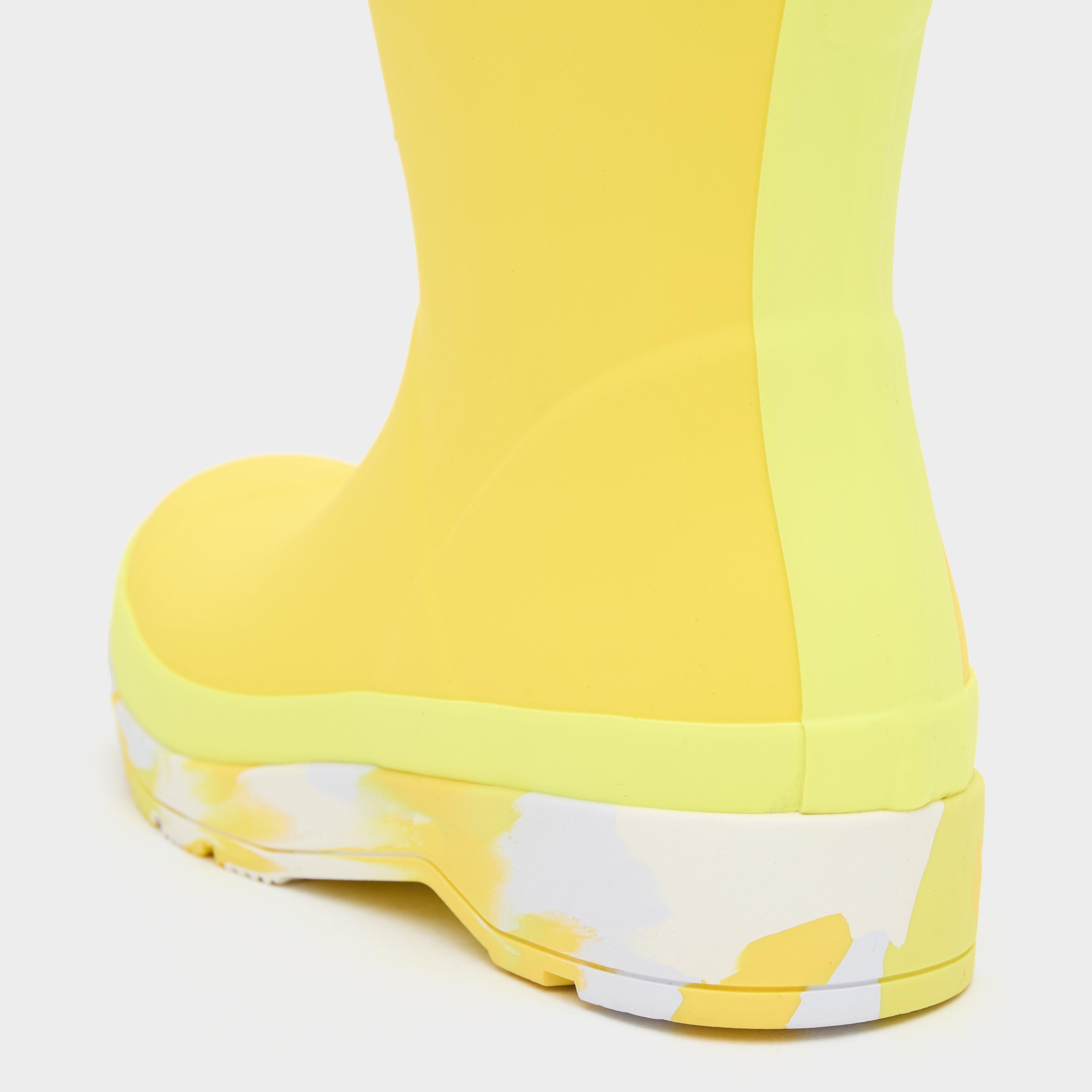 Womens Play Short Splash Sole Rain Wellington Boots Zesty Yellow