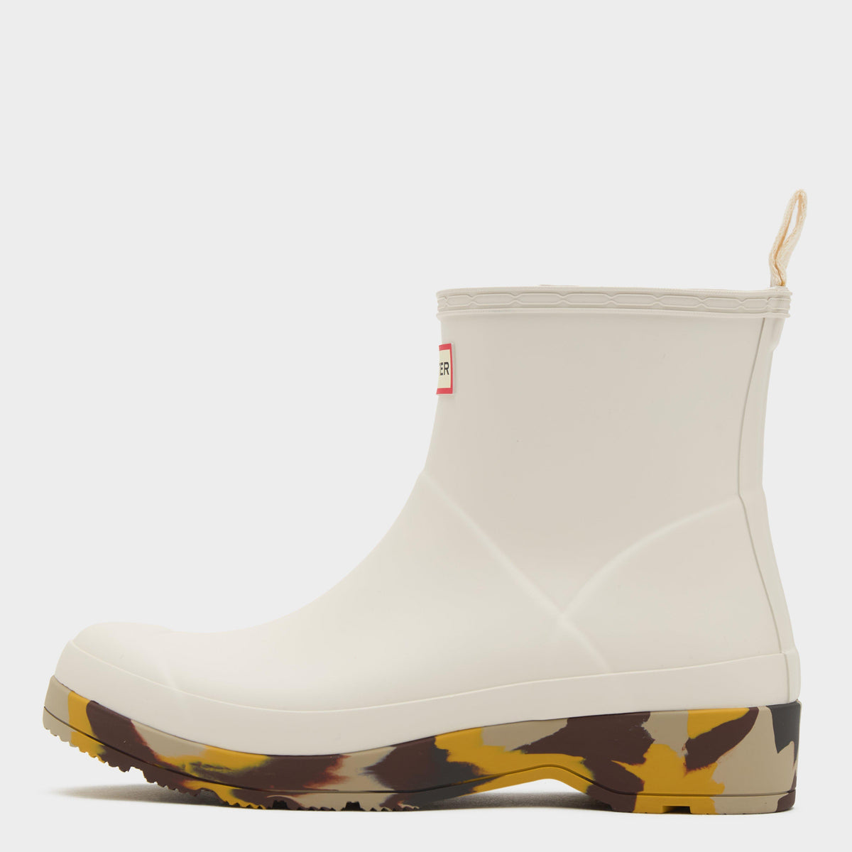 Womens Play Short Camo Sole Rain Wellington Boots Grey