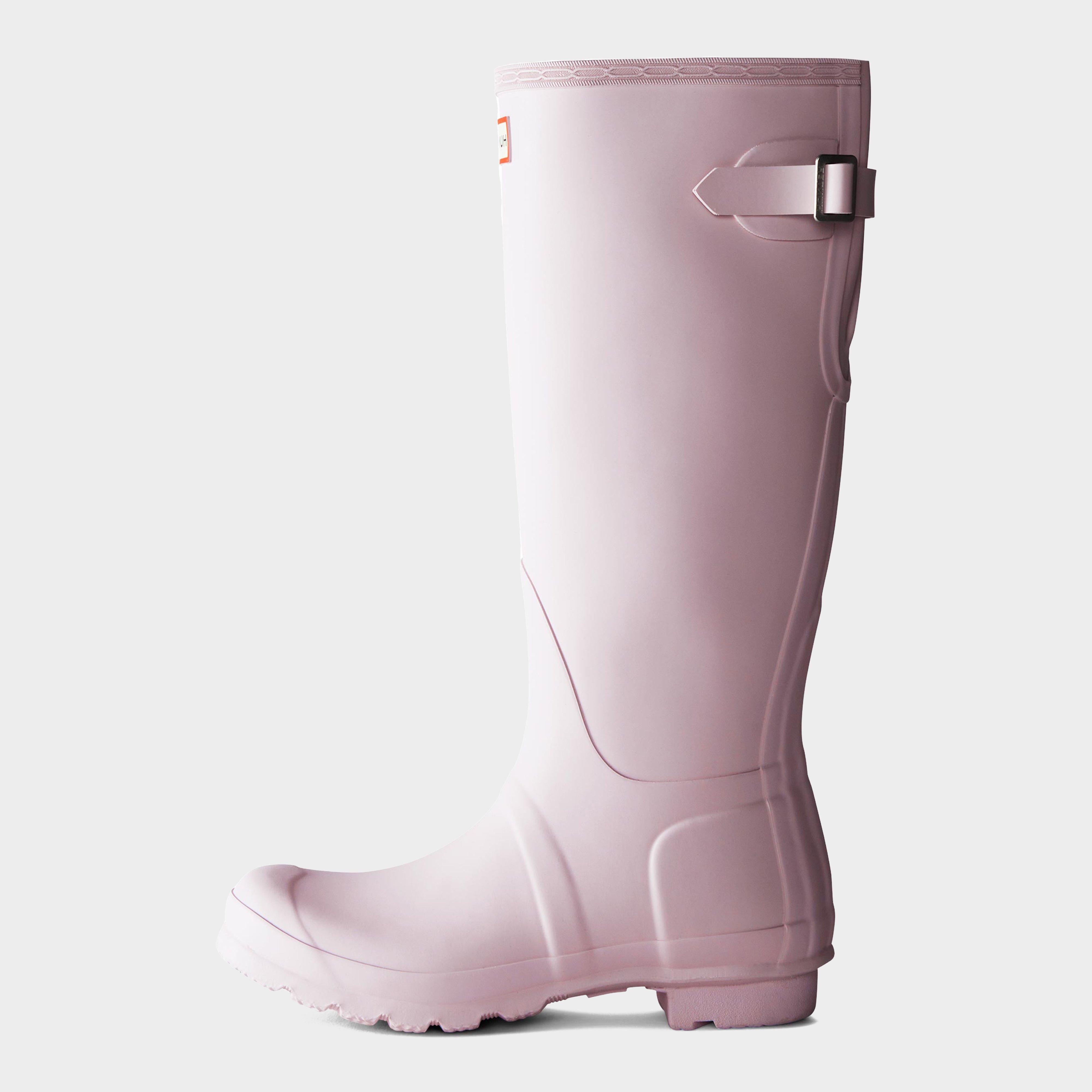 Womens Tall Back Adjustable Wellington Boots Pink