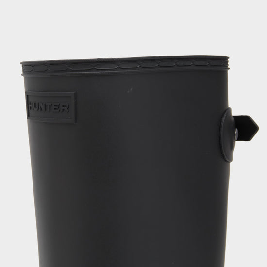 Womens Original Refined Back Adjustable Tall Wellington Boots Black