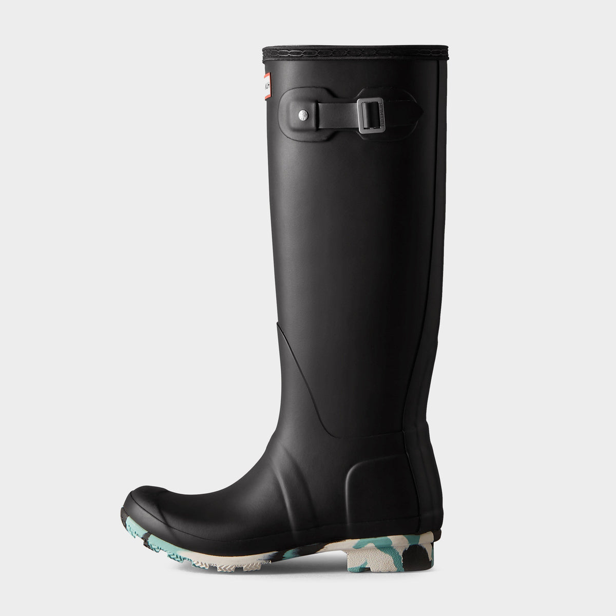 Womens Original Tall Splash Sole Wellington Boots Black/White Willow/Birdseye Blue