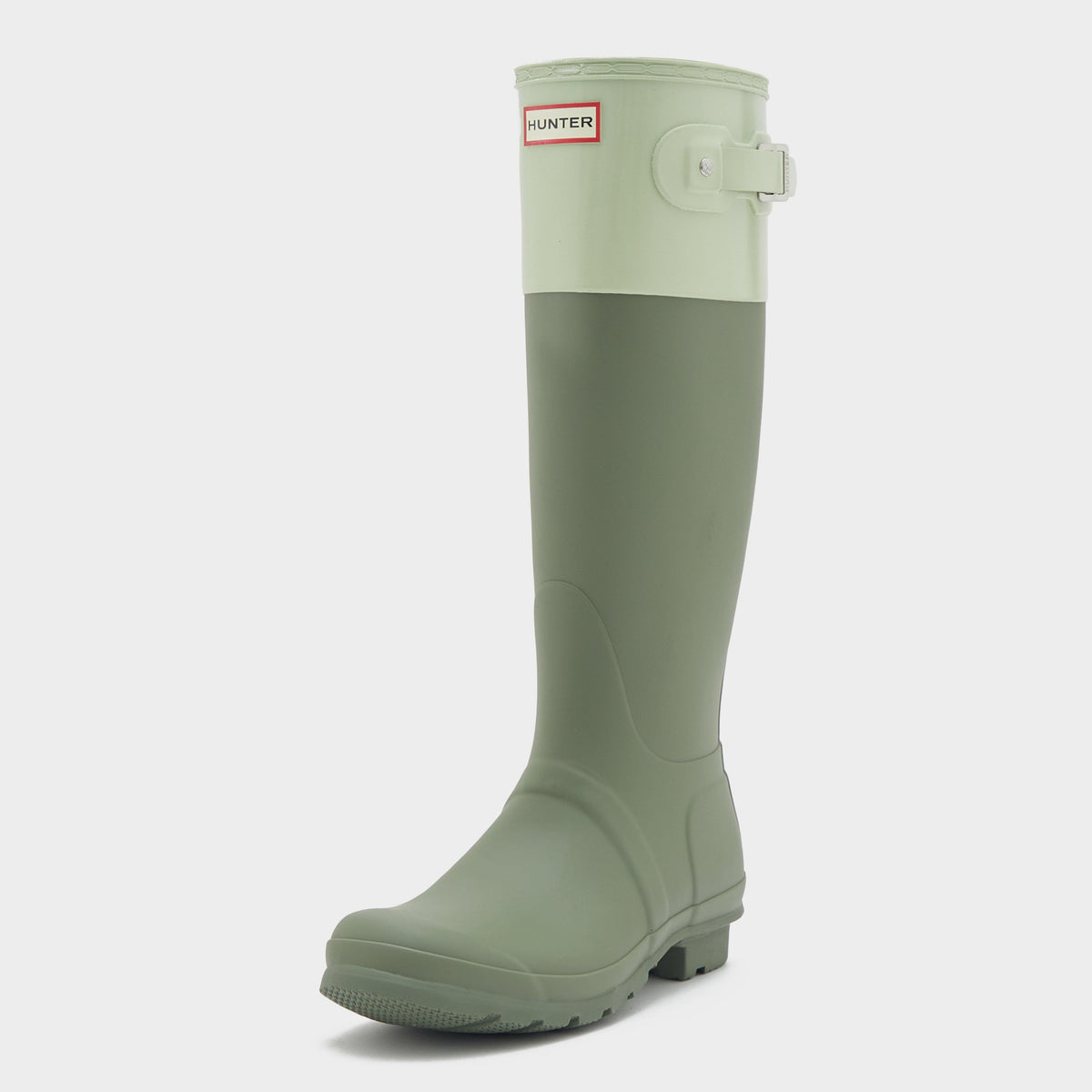 Womens Original Tall Colour Block Wellington Boots Lichen Green/Muffled Green