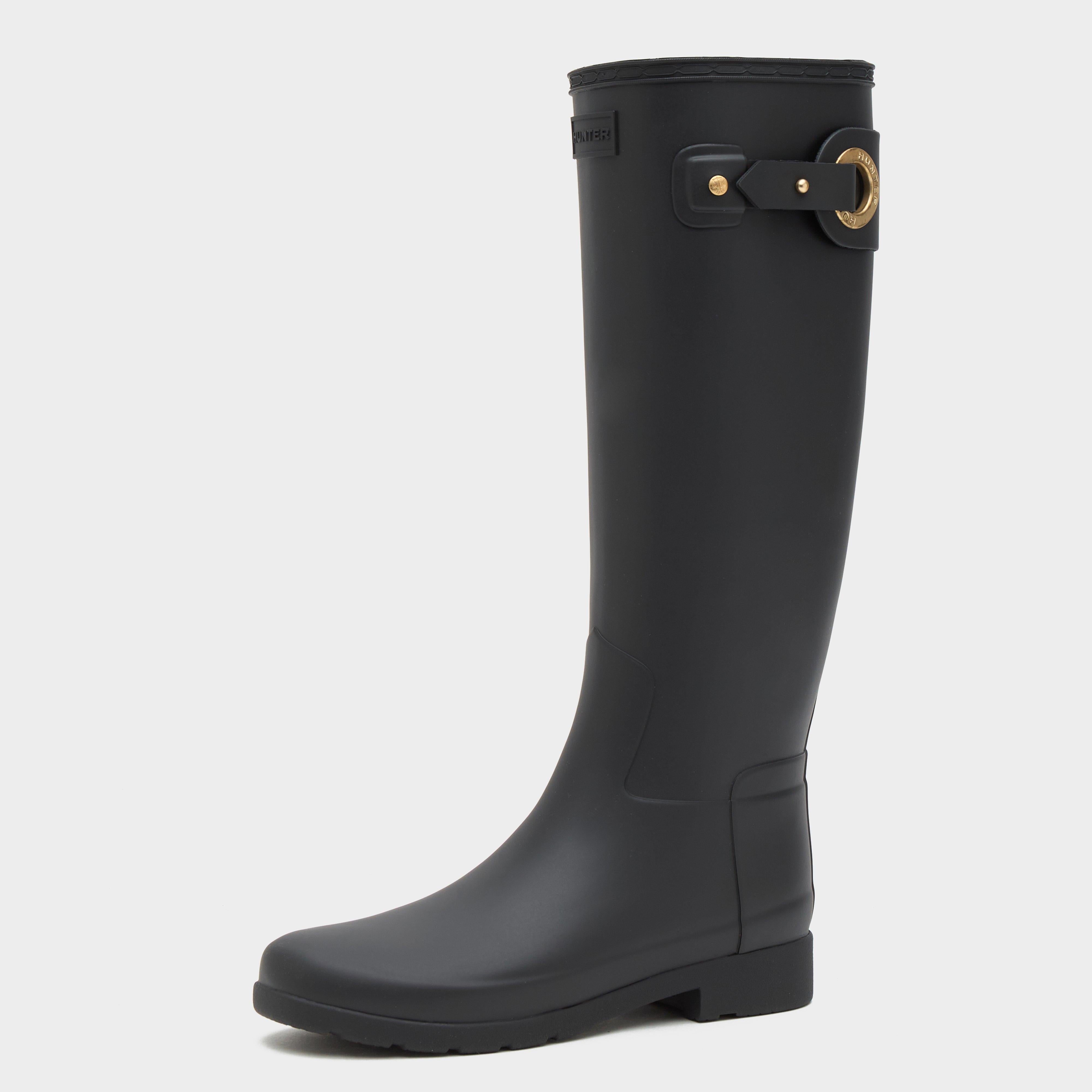 Womens Refined Tall Eyelet Buckle Wellington Boots