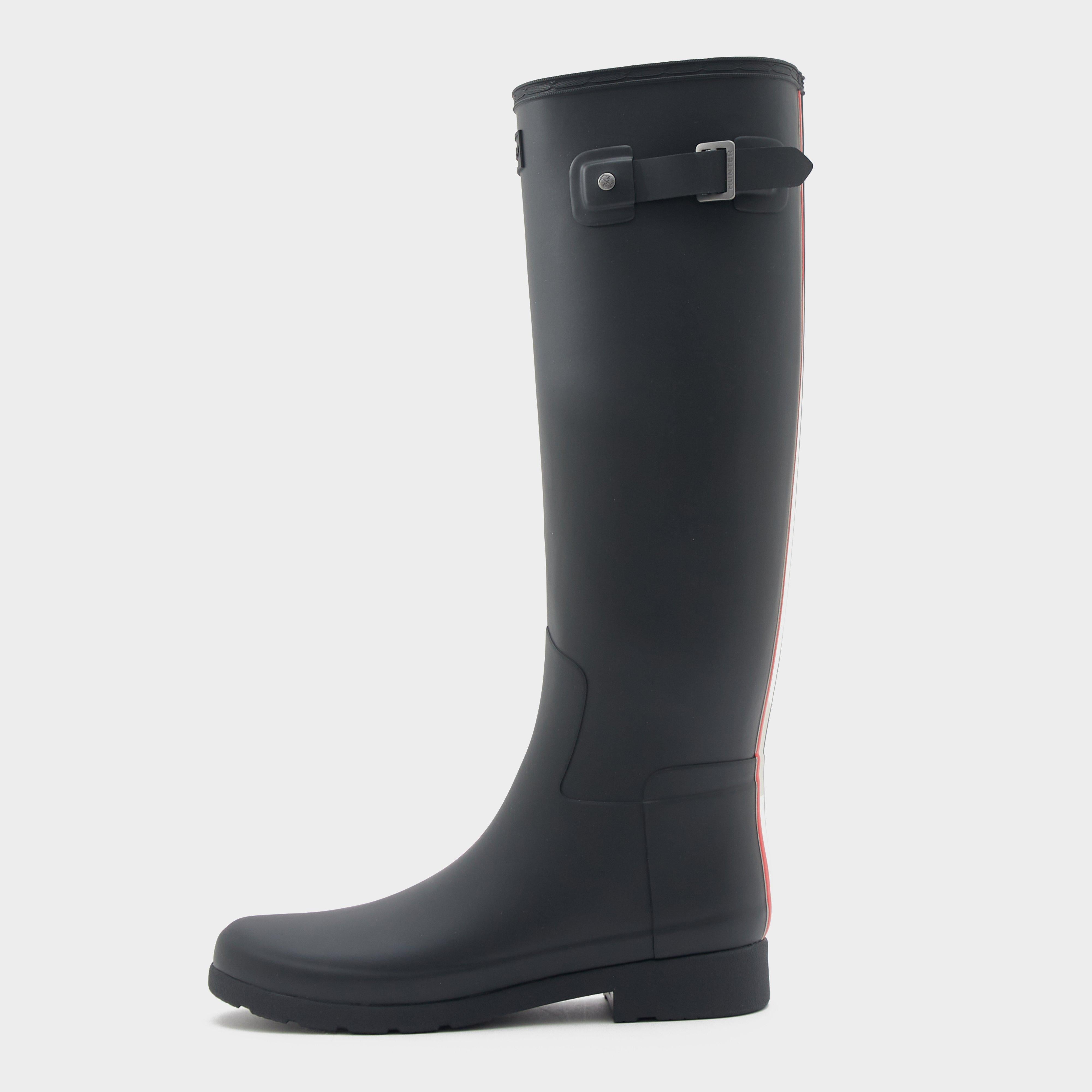 Womens Refined Tall Tri Colour Wellington Boots Black