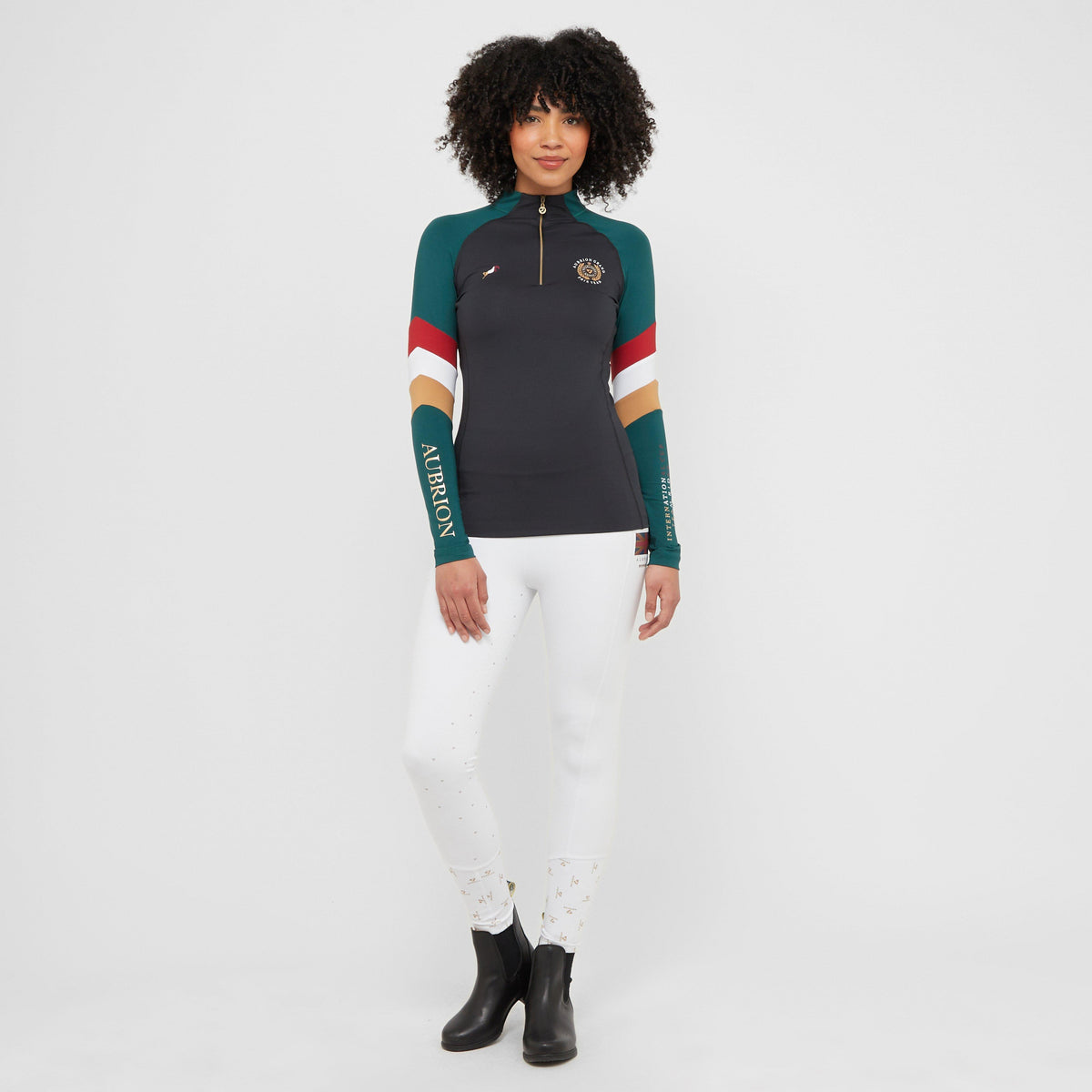 Womens Team Long Sleeved Base Layer Black