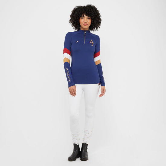 Womens Team Long Sleeved Base Layer Navy