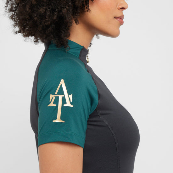 Womens Team Short Sleeved Base Layer Black