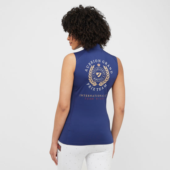 Womens Team Sleeveless Base Layer Navy