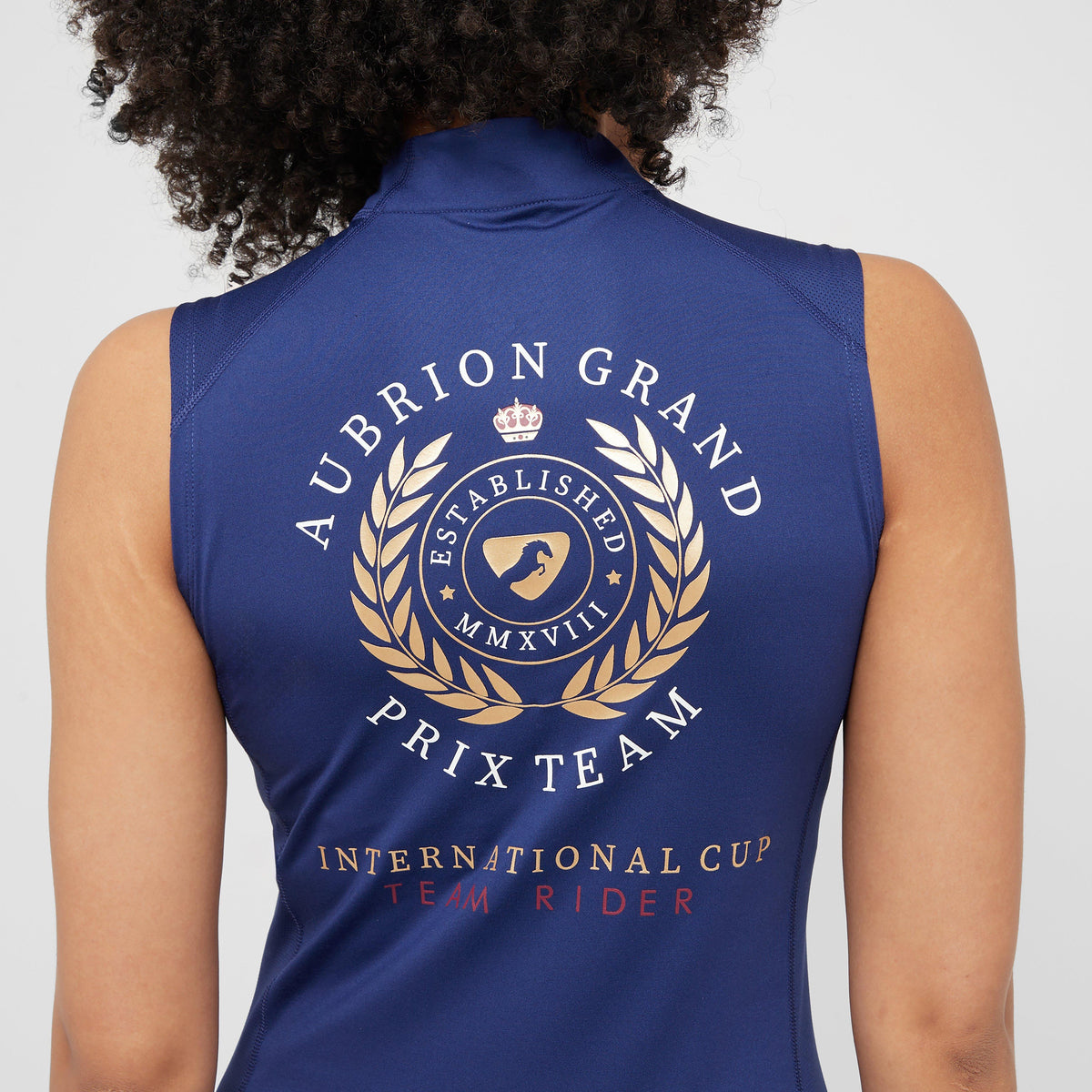 Womens Team Sleeveless Base Layer Navy