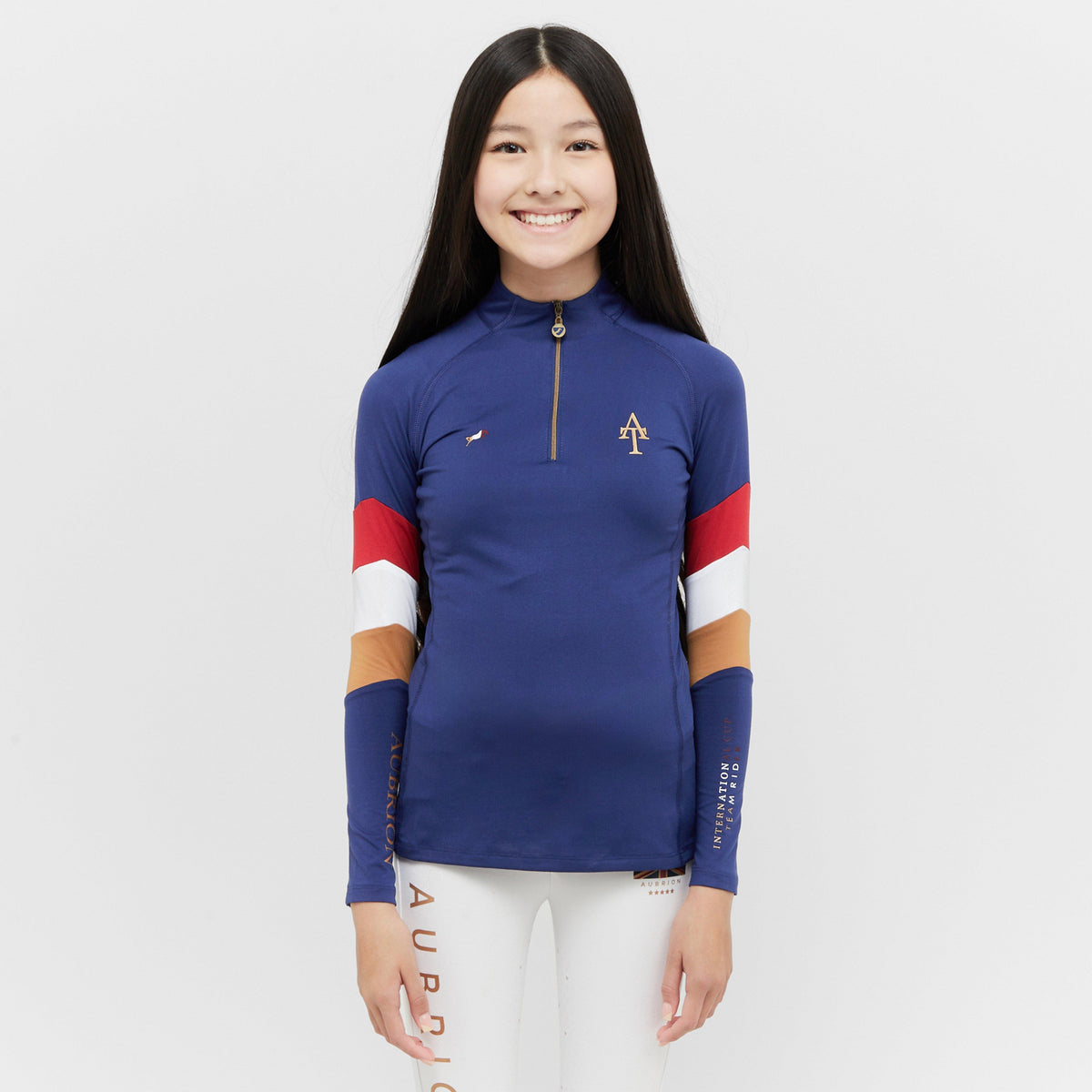 Young Rider Team Long Sleeved Base Layer Navy