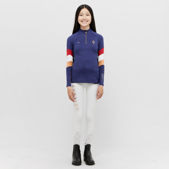 Young Rider Team Long Sleeved Base Layer Navy