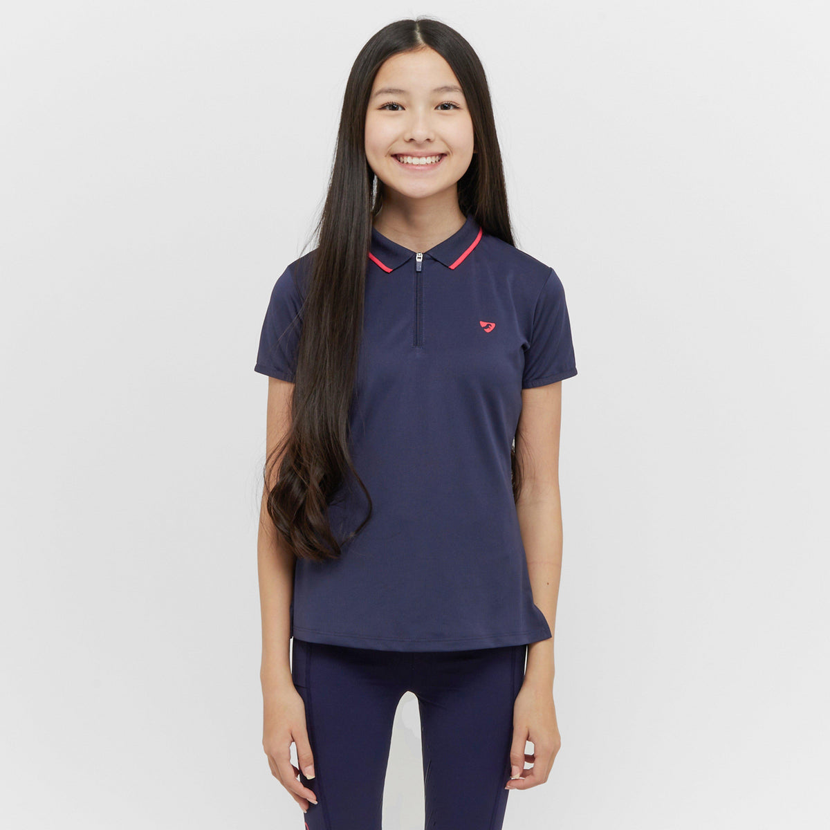 Young Rider Tech Polo Navy