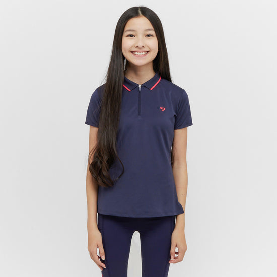 Young Rider Tech Polo Navy