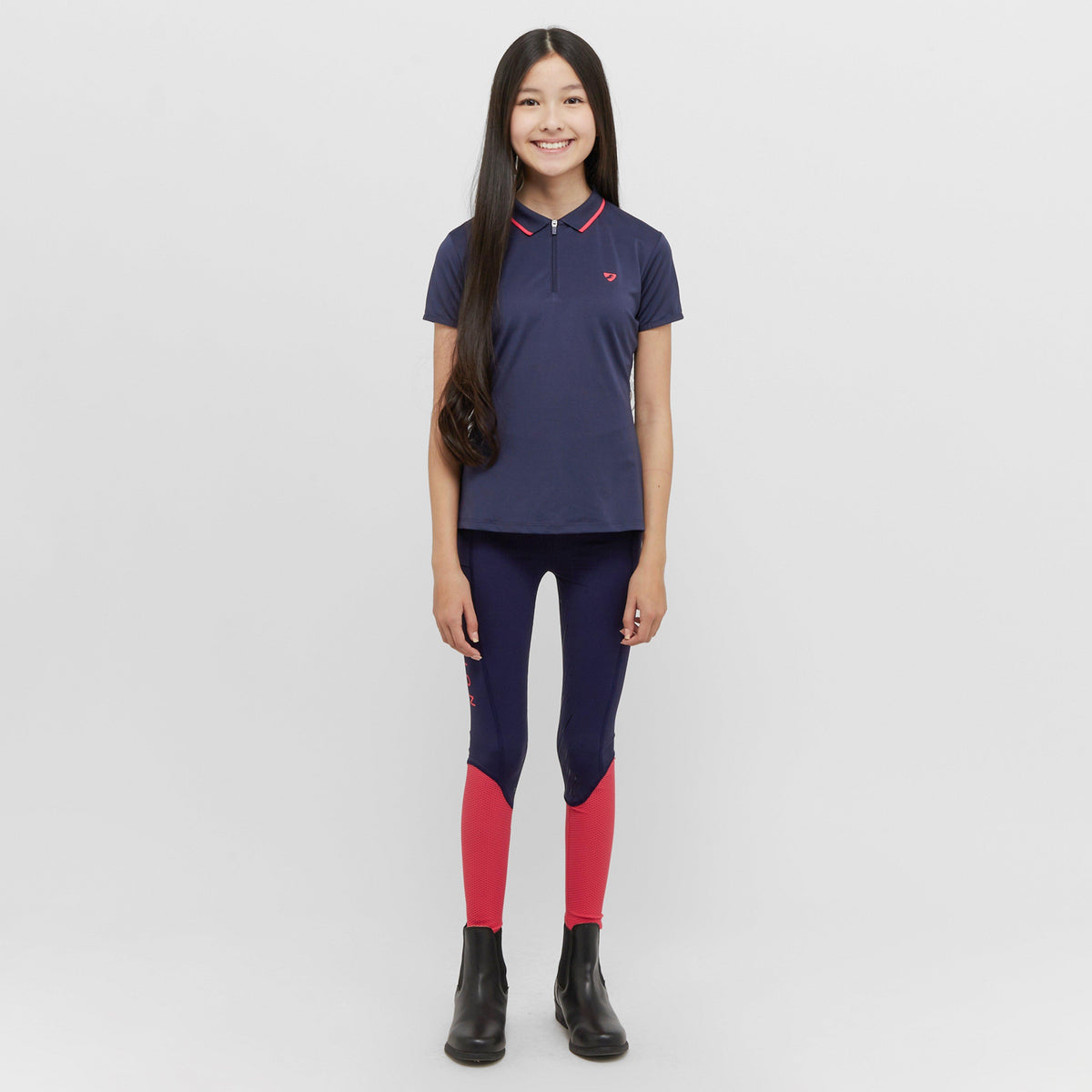 Young Rider Tech Polo Navy