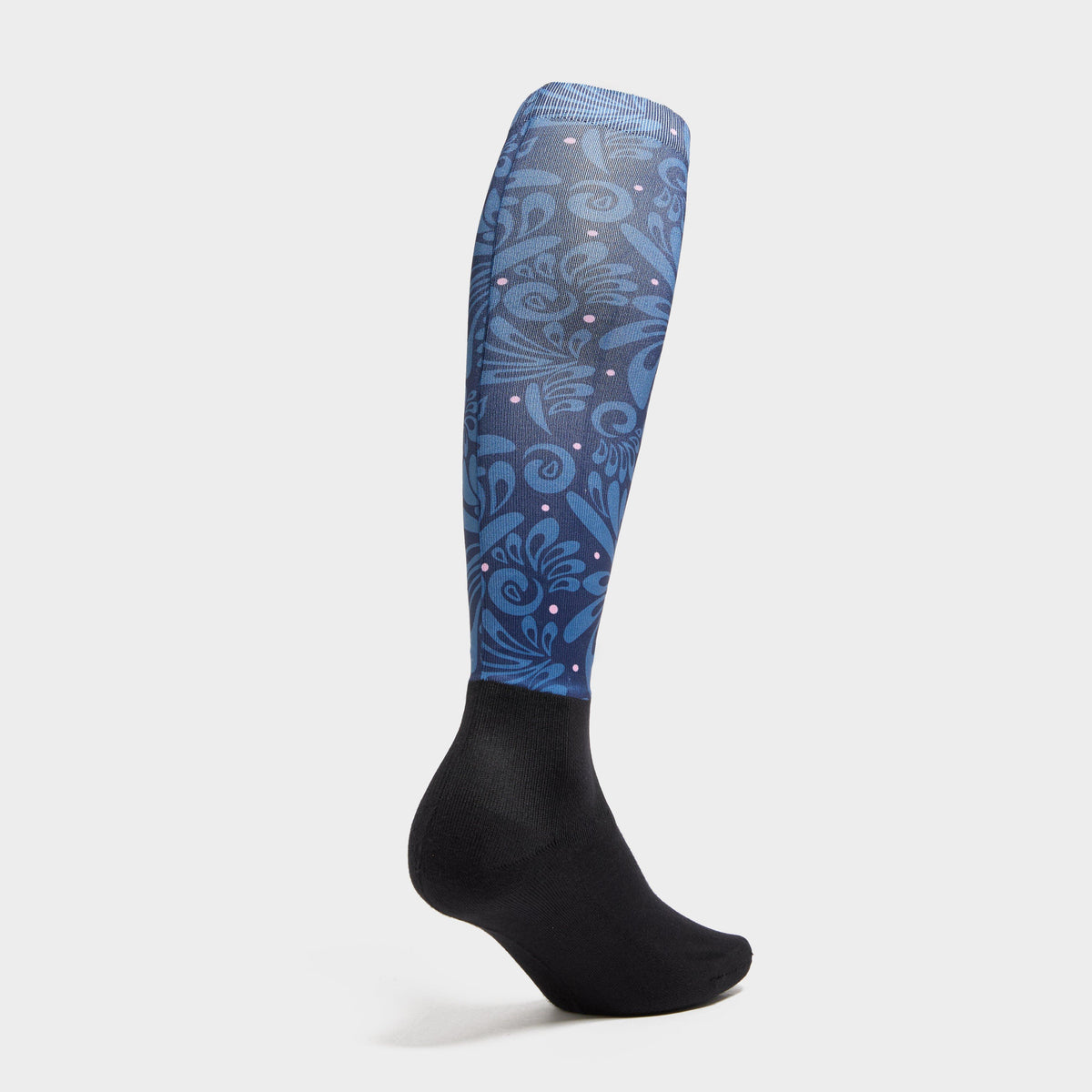 Womens Hyde Park Socks Navy Paisley