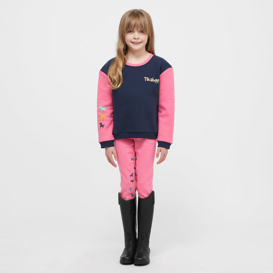 Kids Sweatshirt Pink Horse