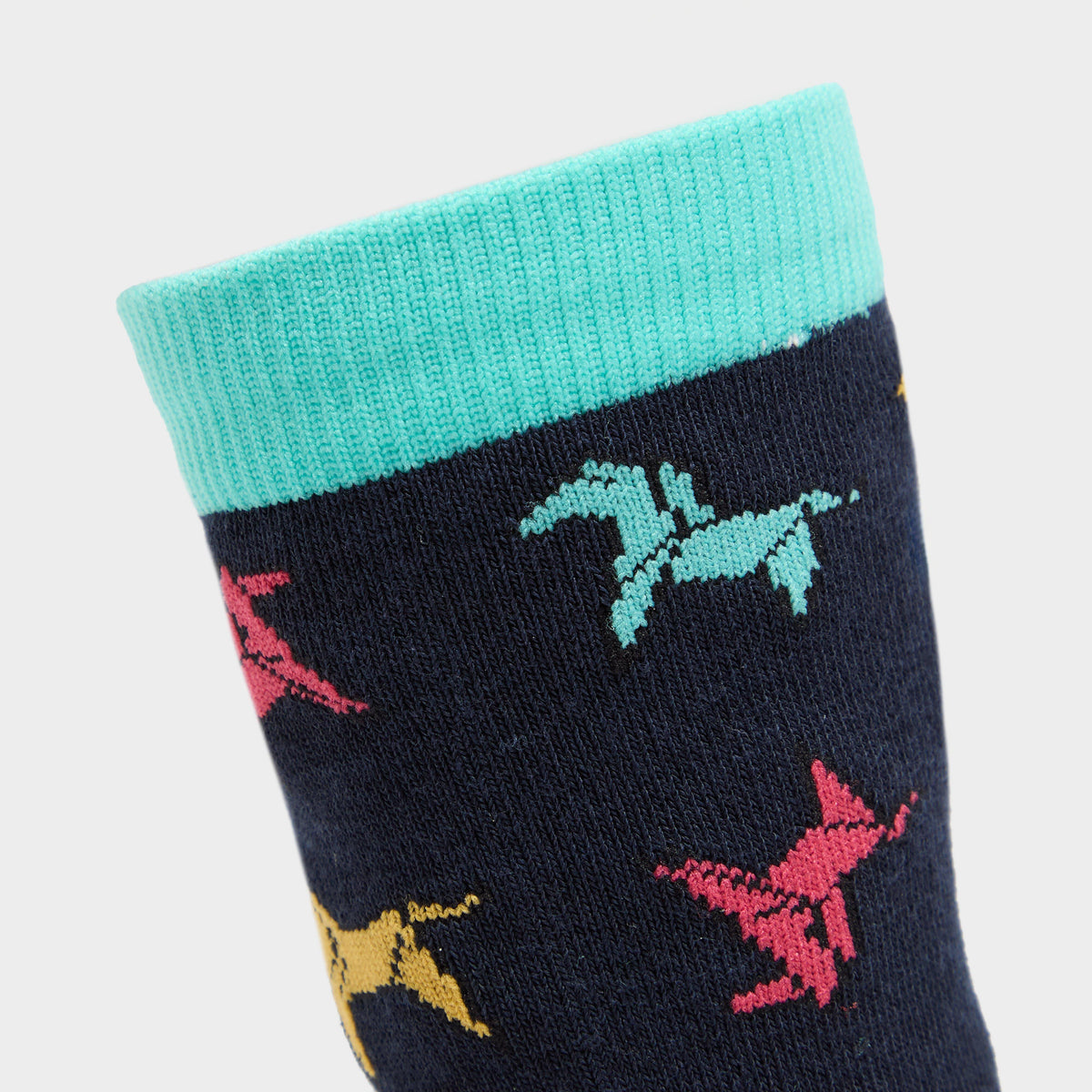 Kids Ankle Socks Pink Horse