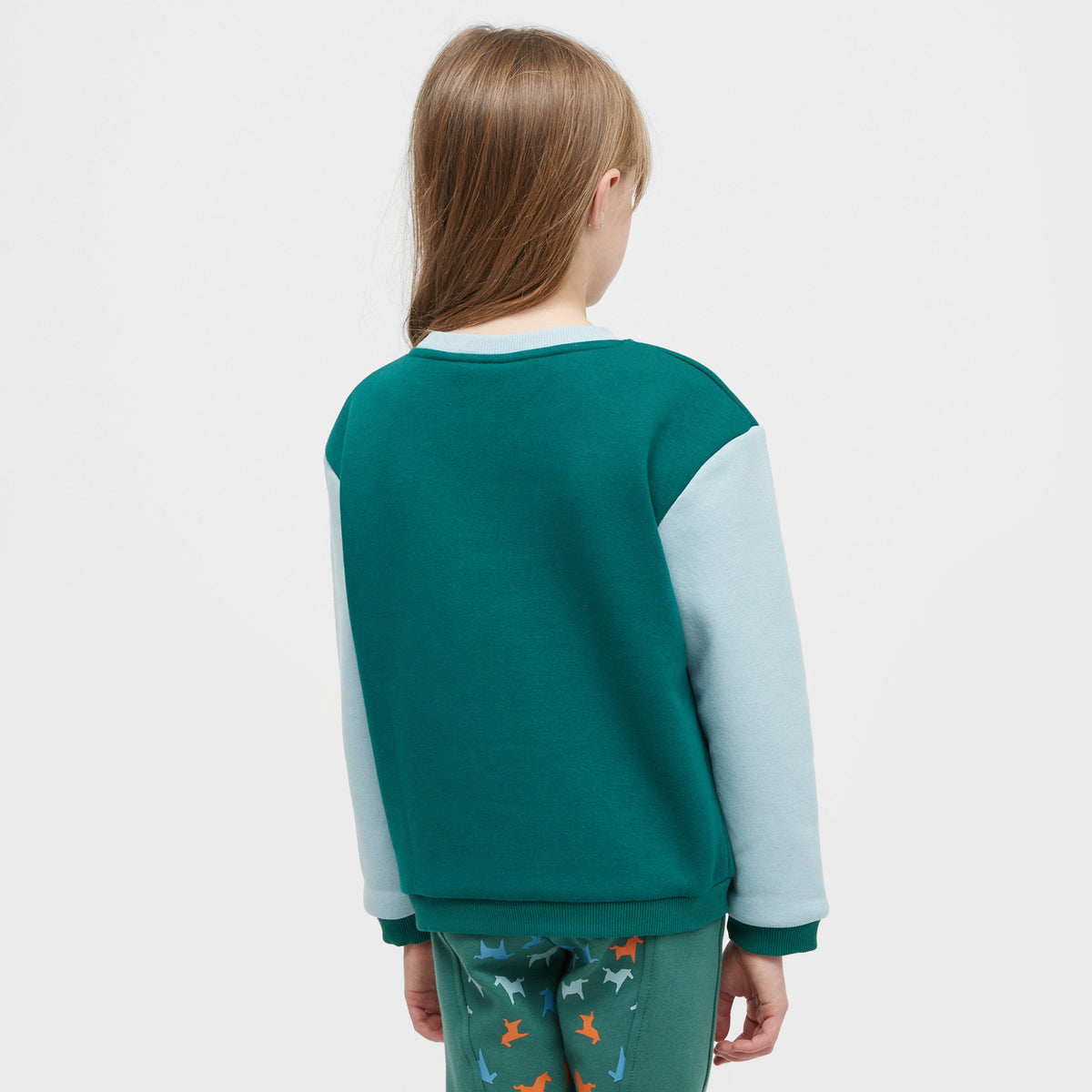 Kids Sweatshirt Green Horse