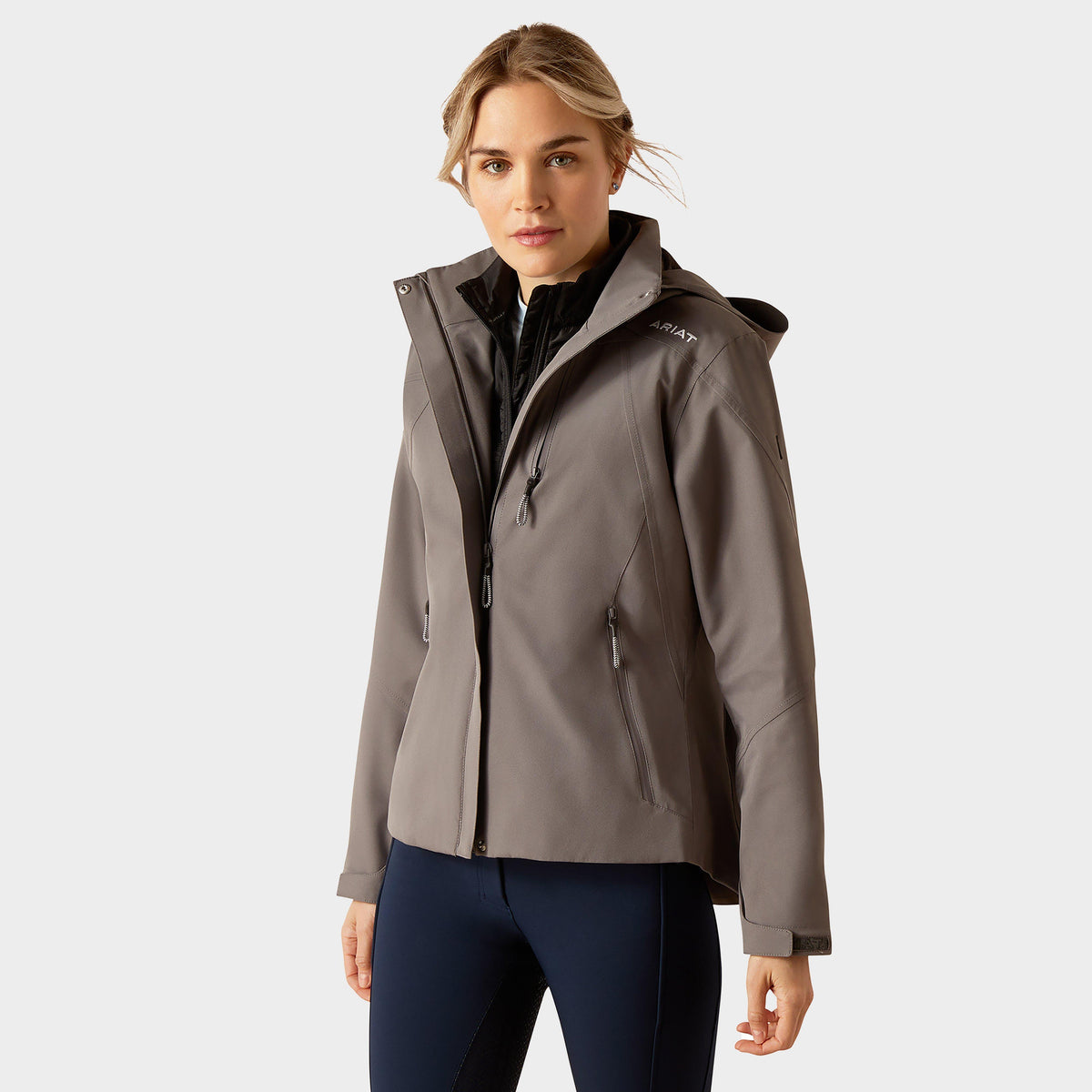 Womens Coastal Waterproof Jacket Plum Grey