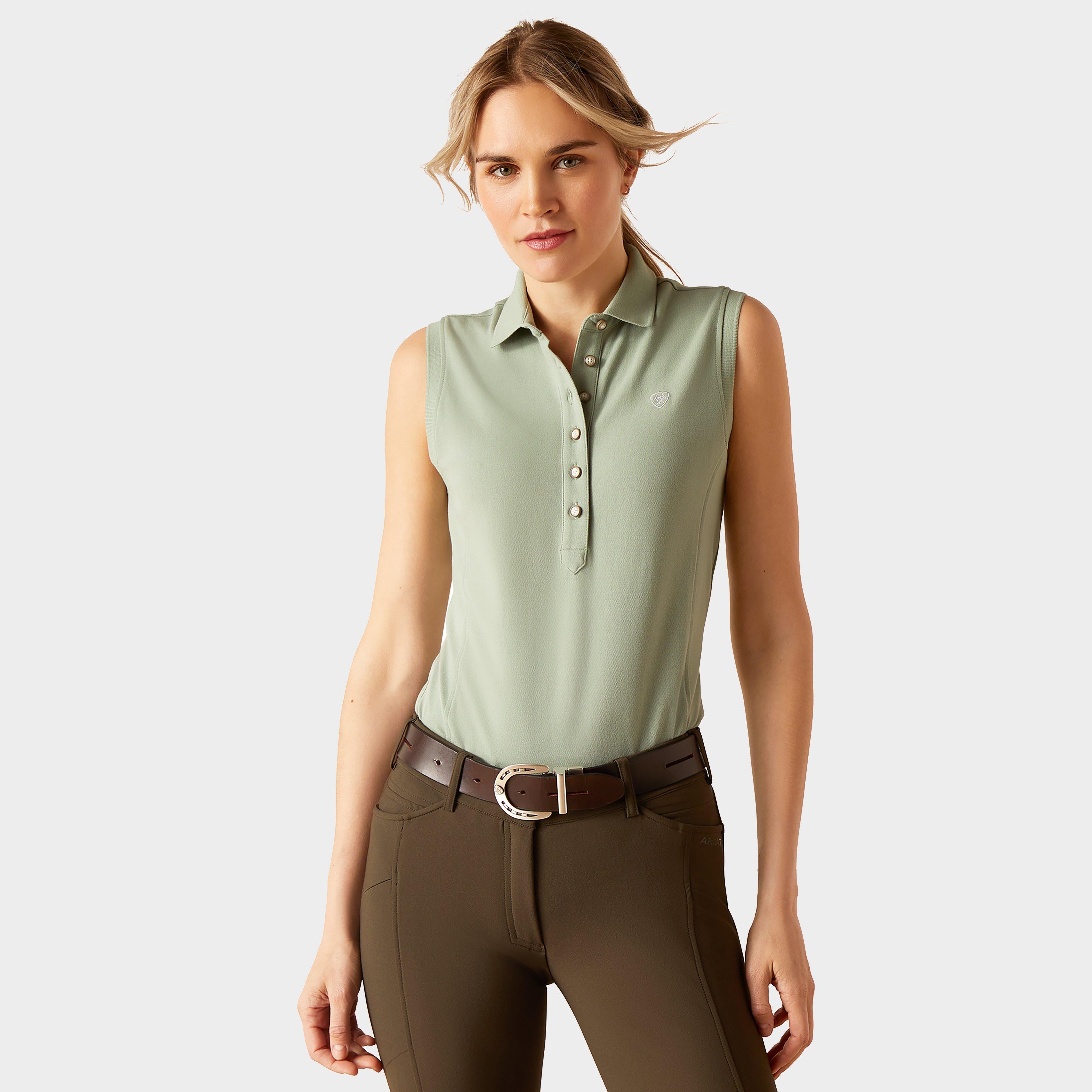 Womens Prix 2.0 Sleeveless Polo Shirt Lily Pad