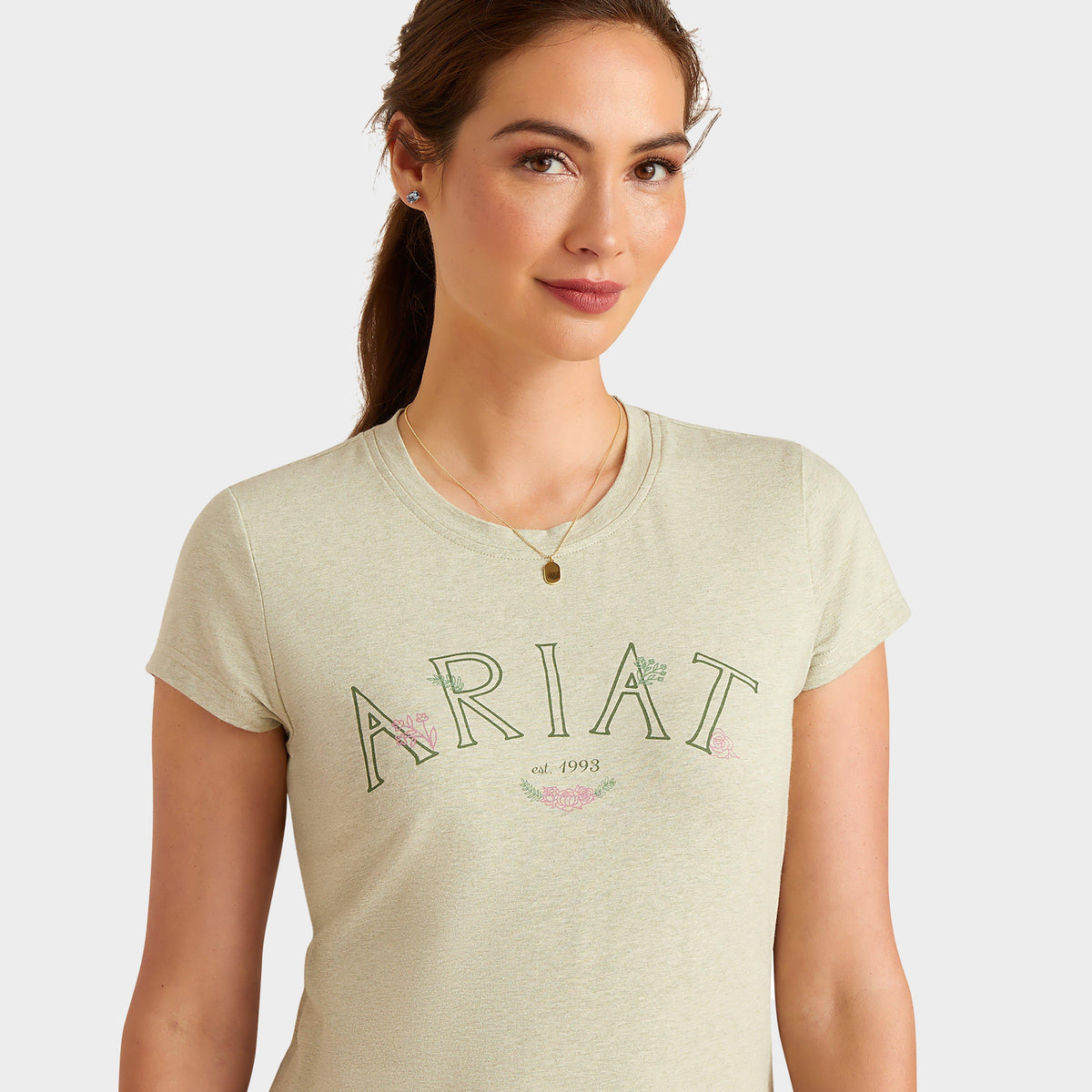 Womens Posey T-Shirt Heather Laurel Green