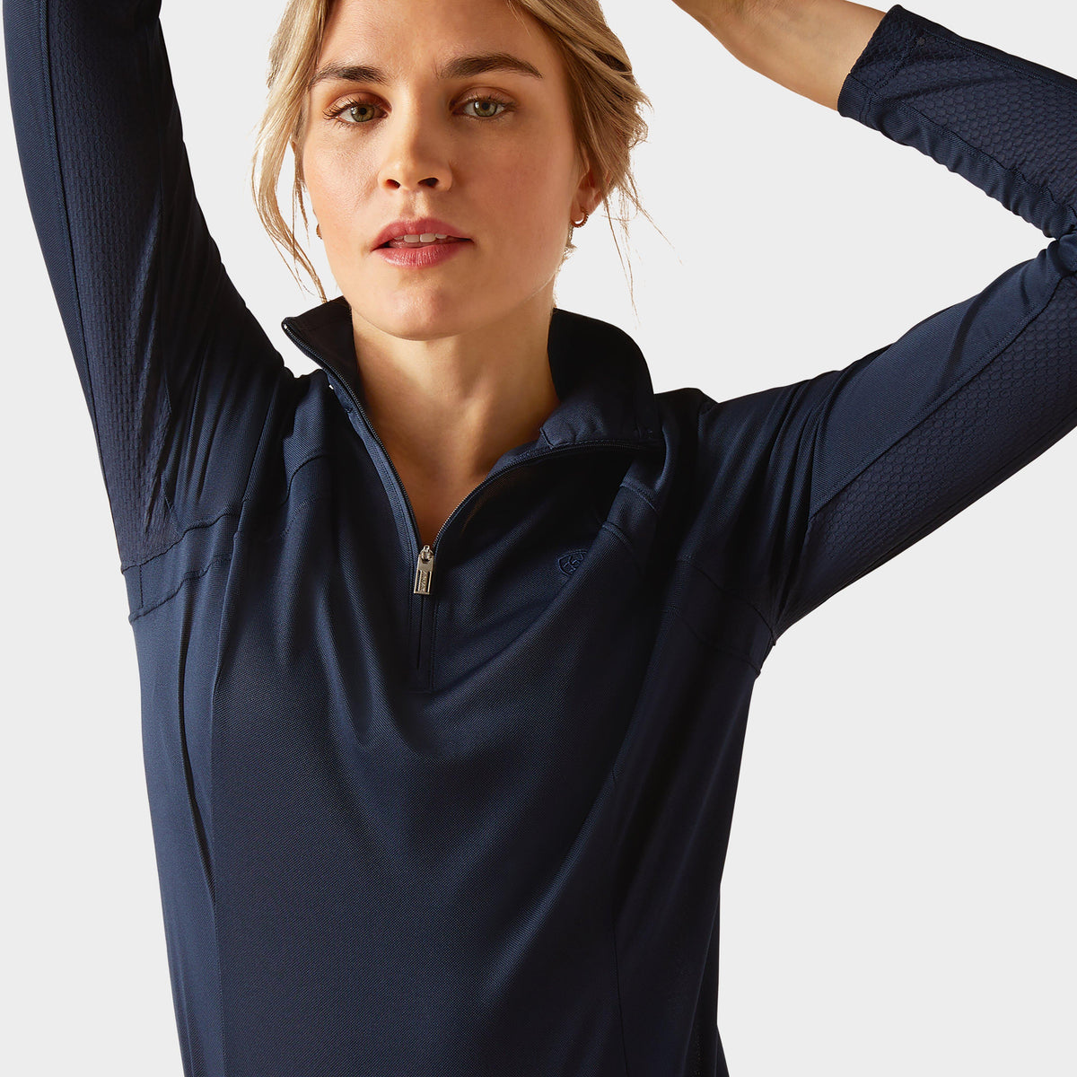 Womens Sunstopper 3.0 1/4 Zip Base Layer Navy