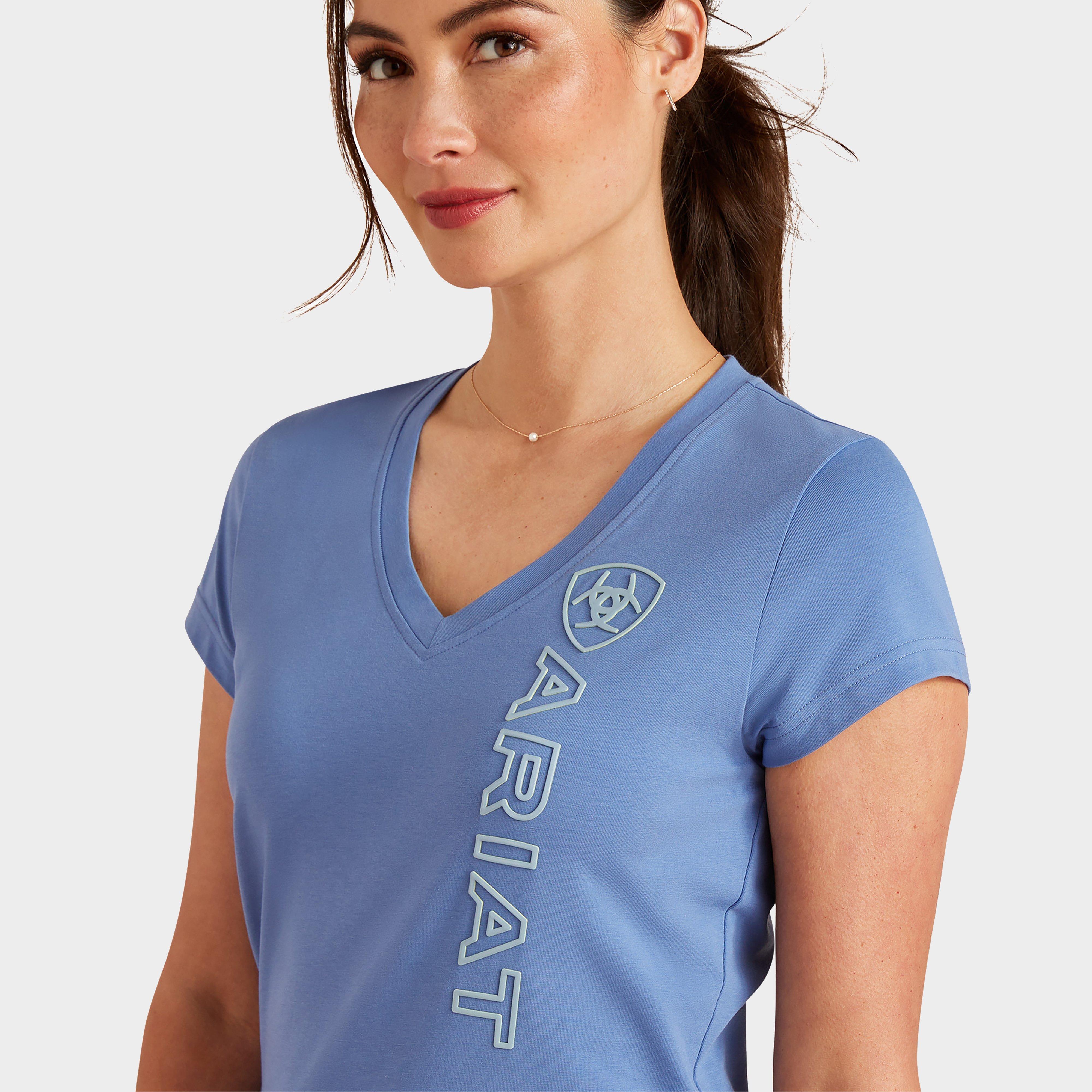 Womens Vertical Logo V T-Shirt Dutch Blue