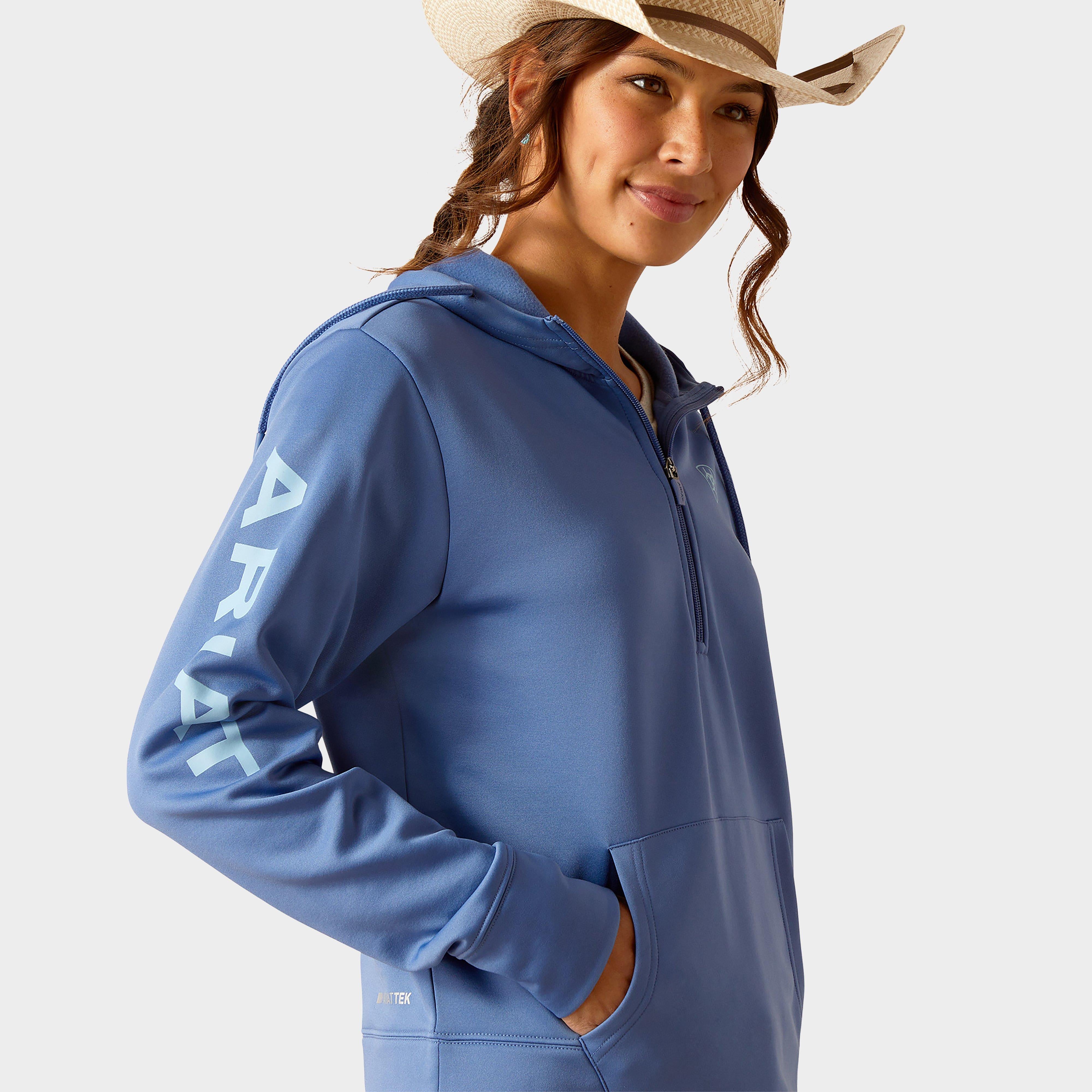 Womens Tek Hoodie 1/2 Zip Hoodie Dutch Blue