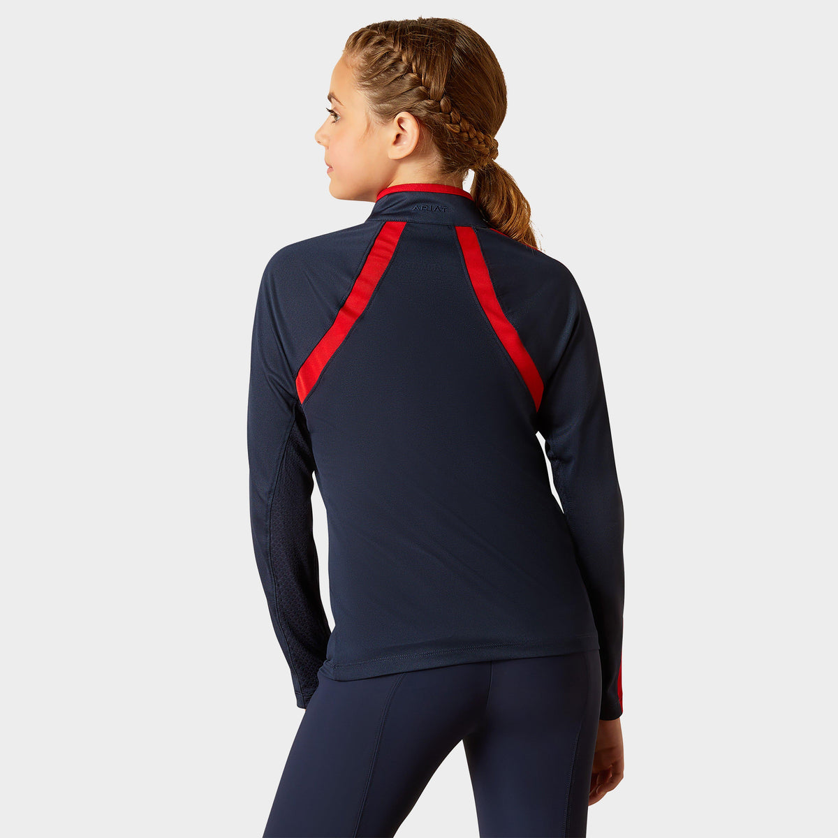 Kids Sunstopper 3.0 1/4 Zip Base Layer Navy/Red