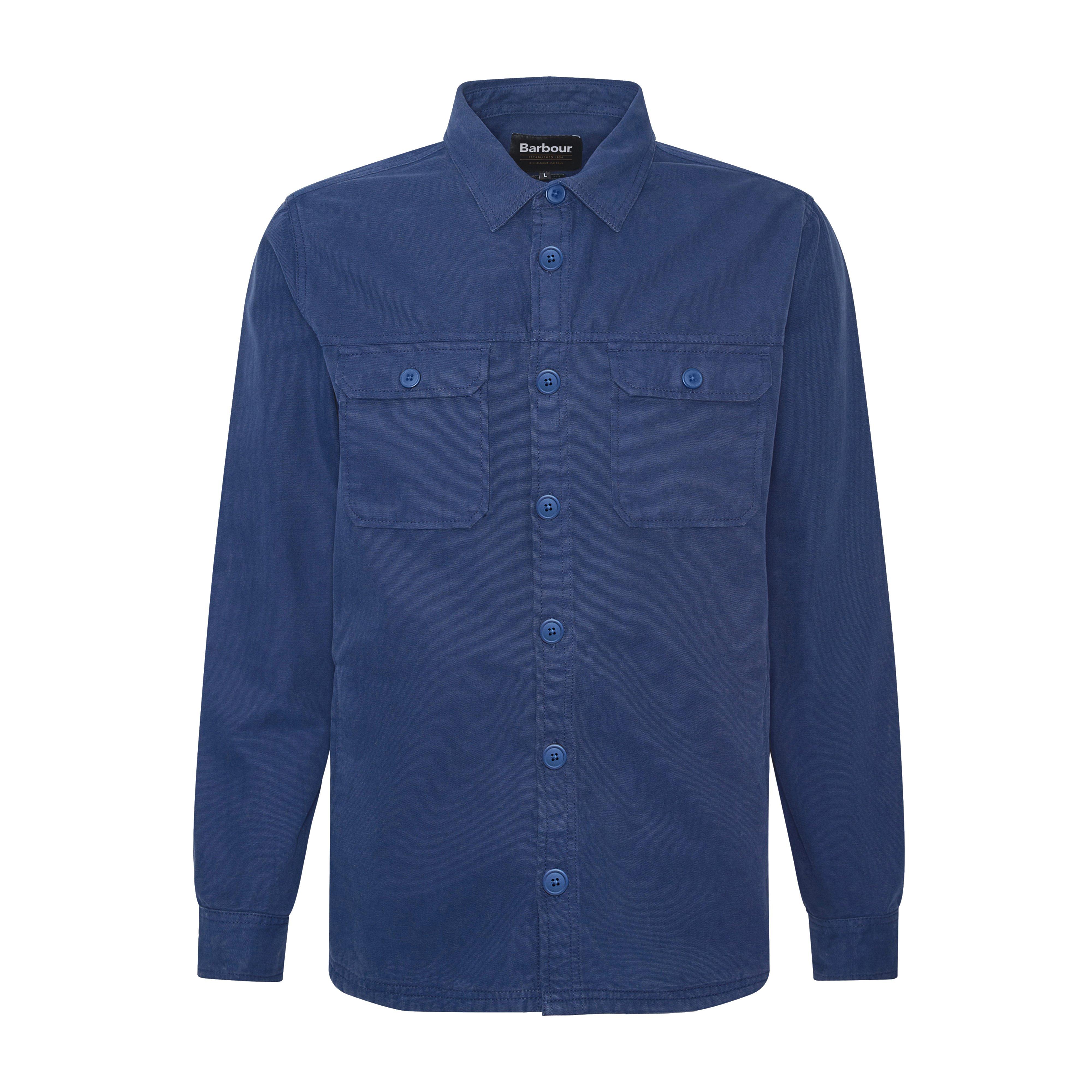 Mens Swindale Overshirt Mid Blue